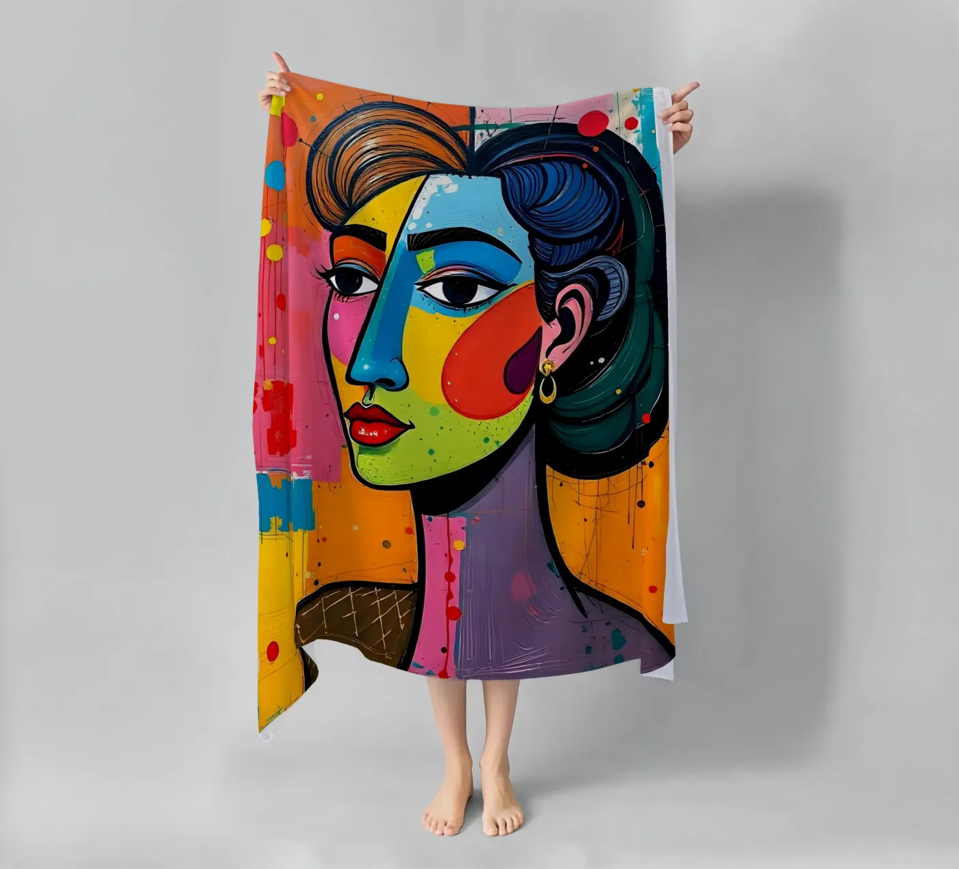 Style_E_3 strandhanddoek van AI-Portraits by LK