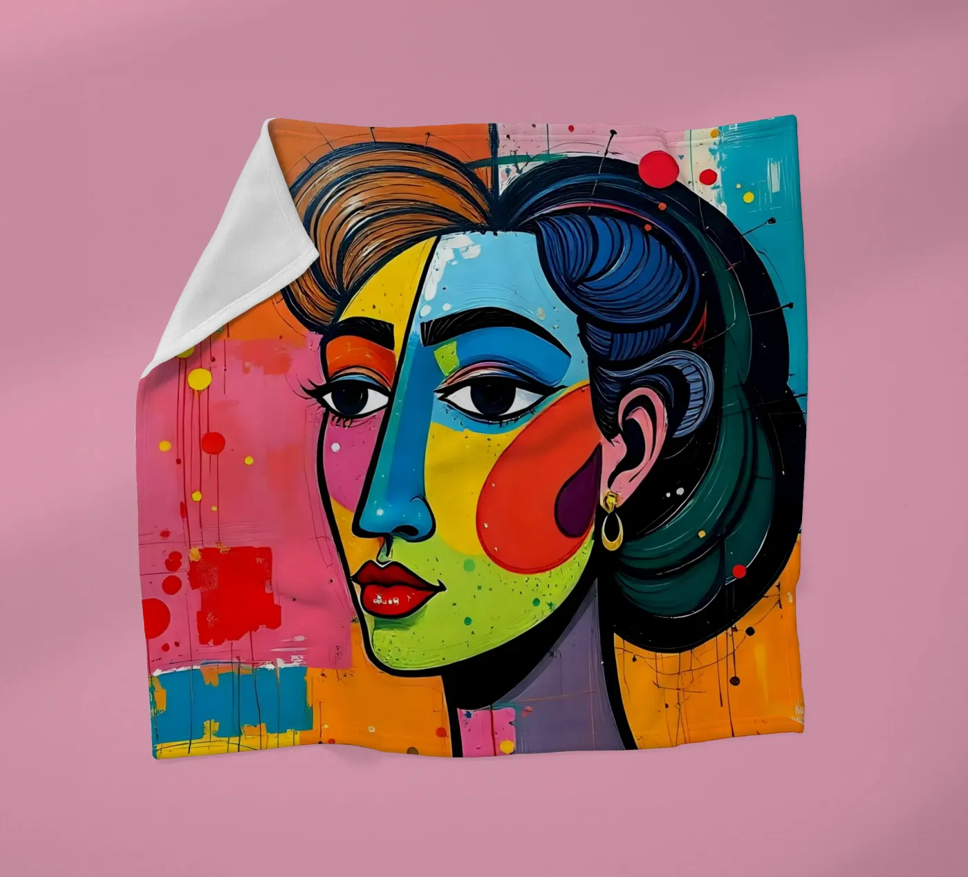 Style_E_3 Fleecedecke von AI-Portraits by LK