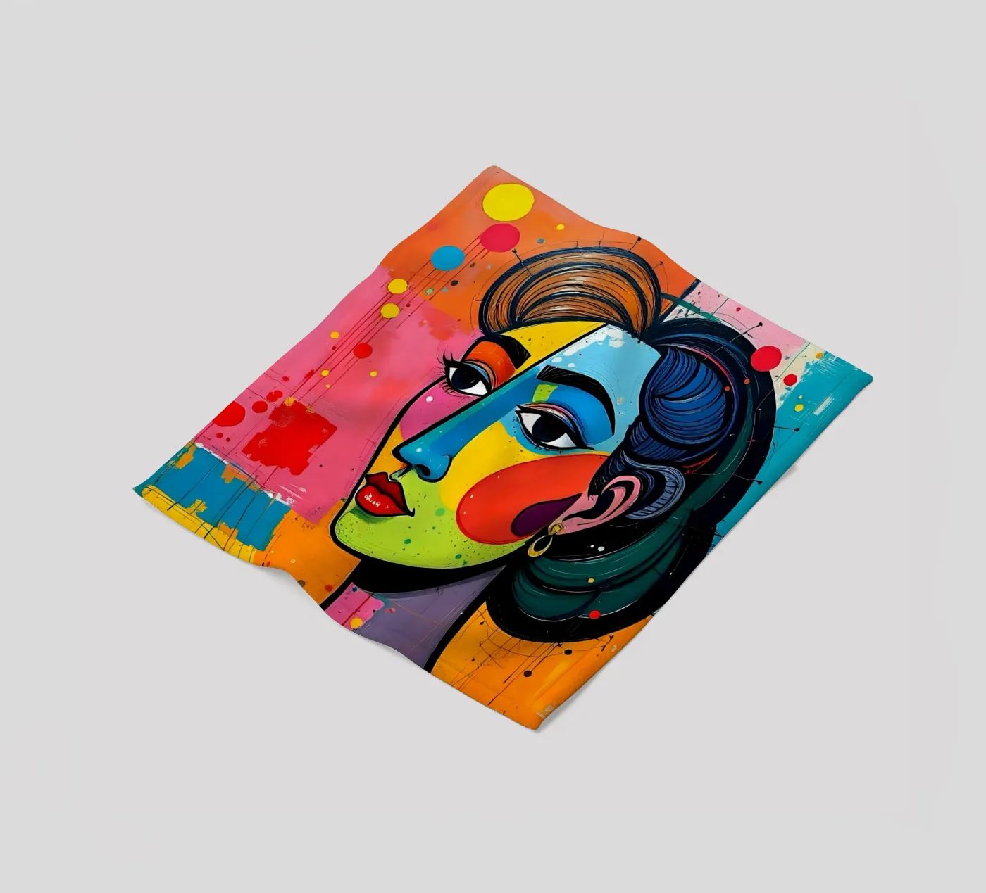 Style_E_3 Fleecedecke von AI-Portraits by LK