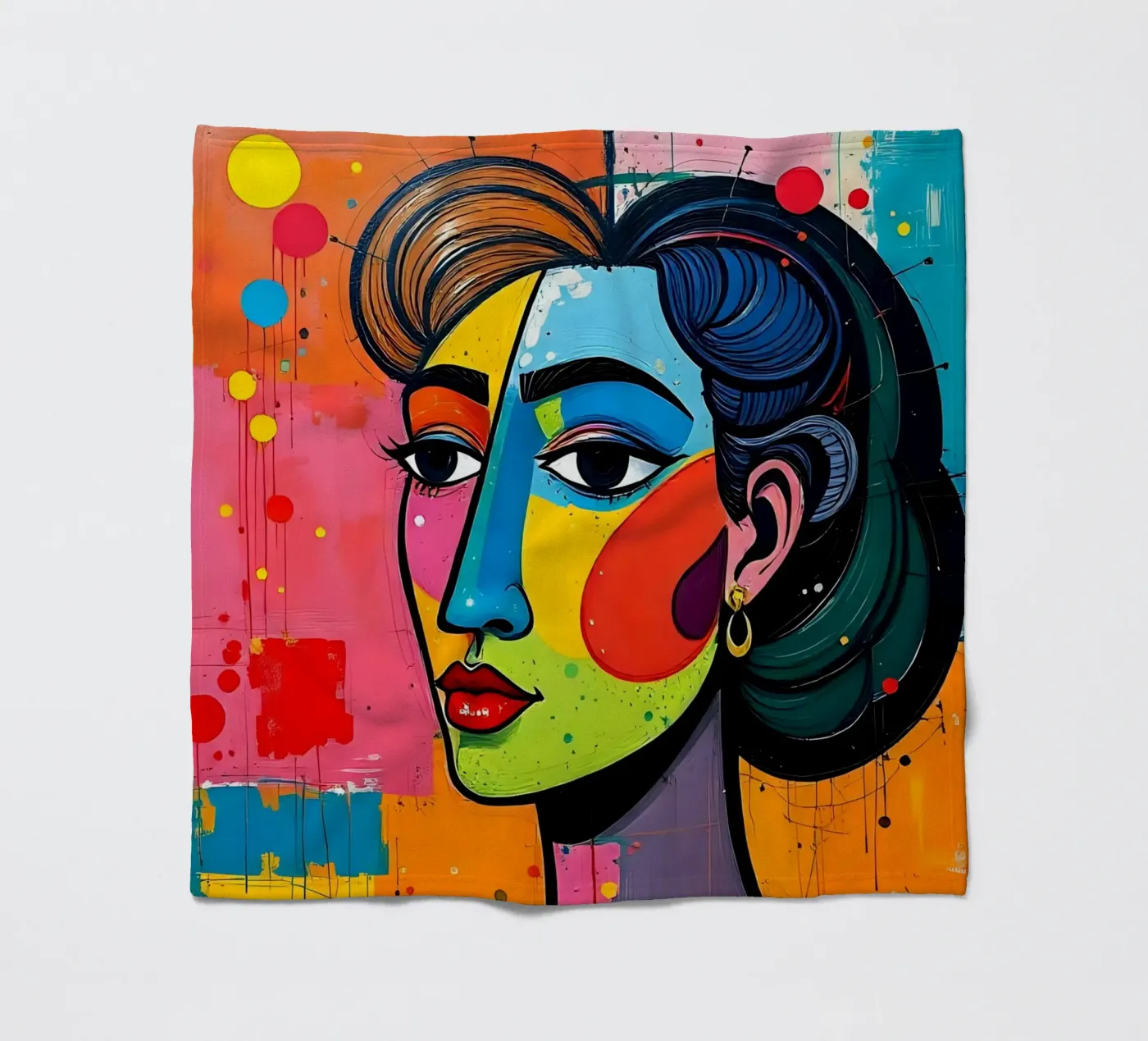 Style_E_3 Fleecedecke von AI-Portraits by LK