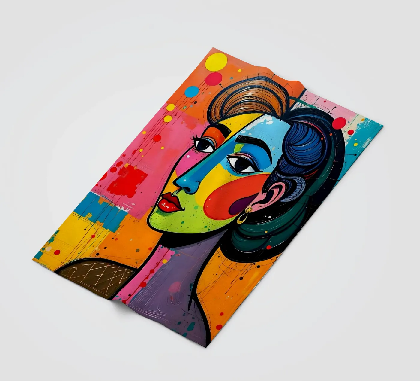Style_E_3 fleece blanket by AI-Portraits by LK