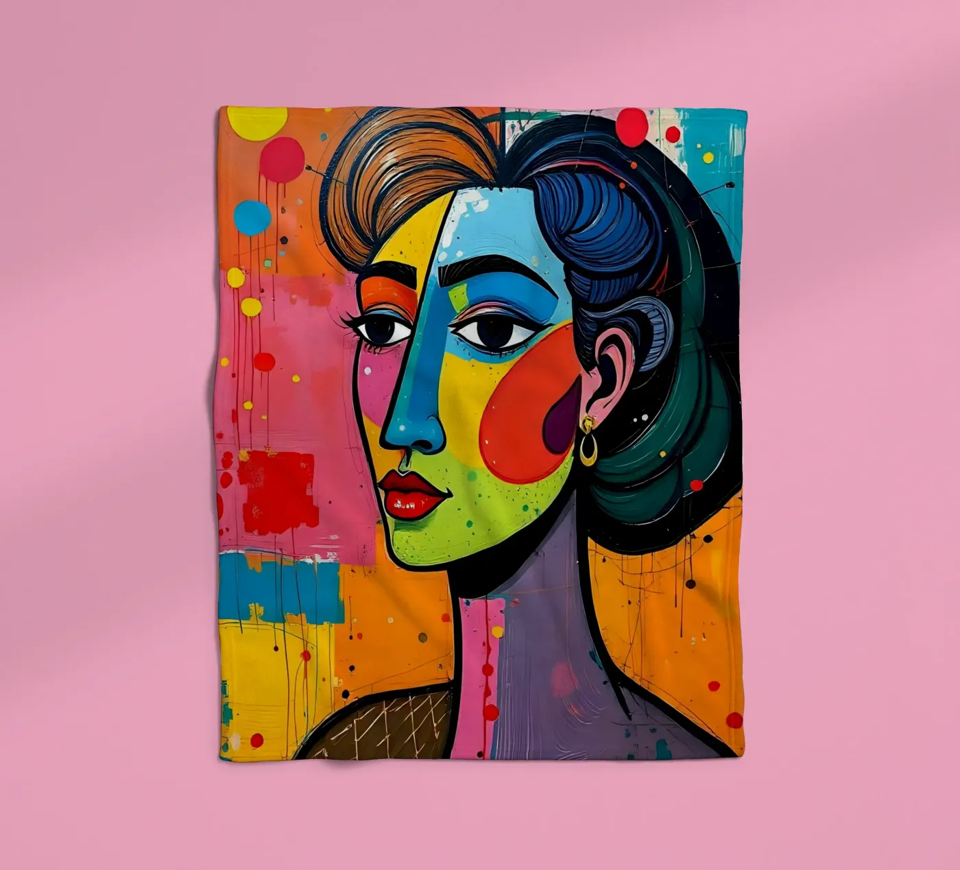 Style_E_3 Fleecedecke von AI-Portraits by LK