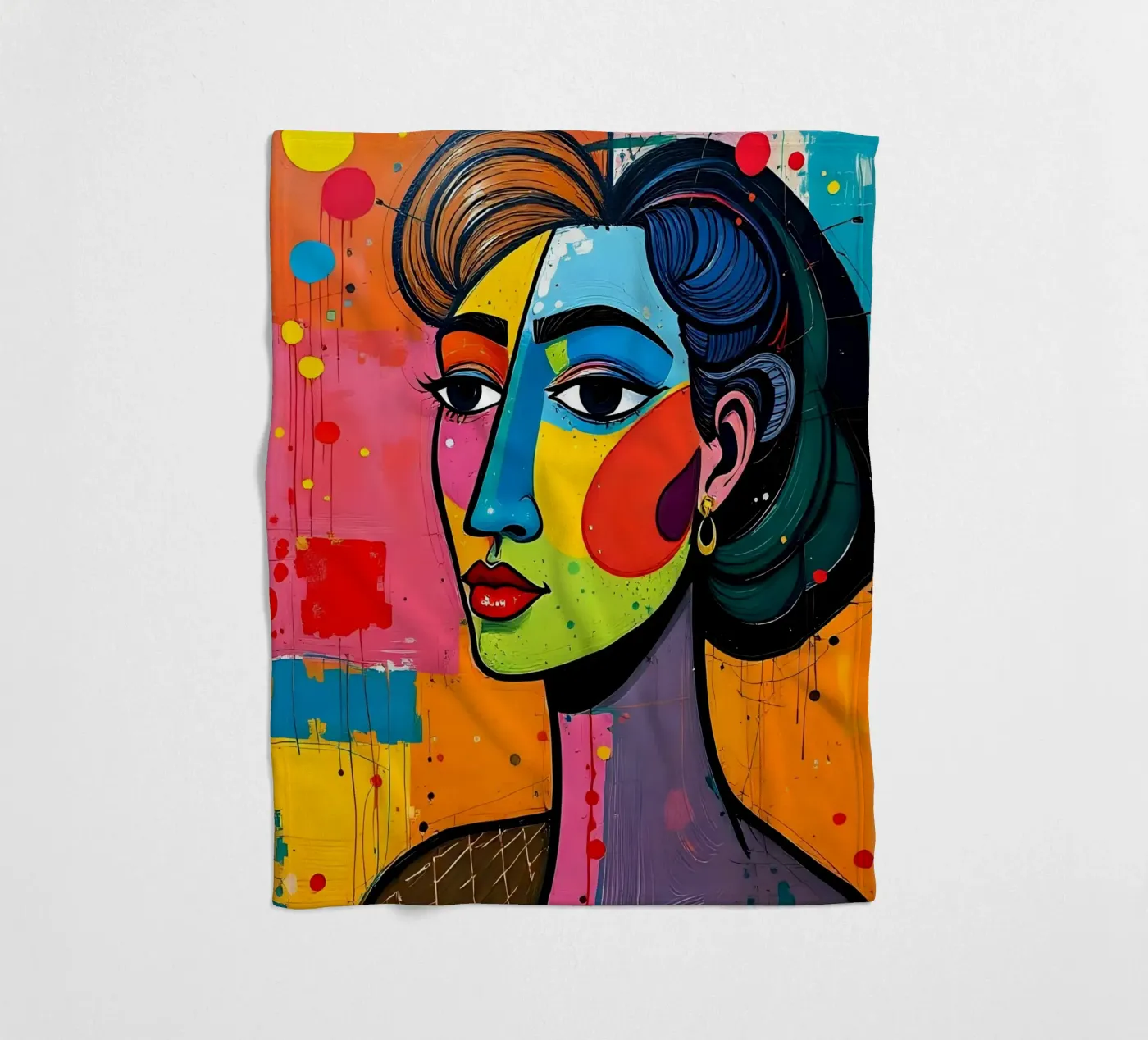 Style_E_3 fleece blanket by AI-Portraits by LK
