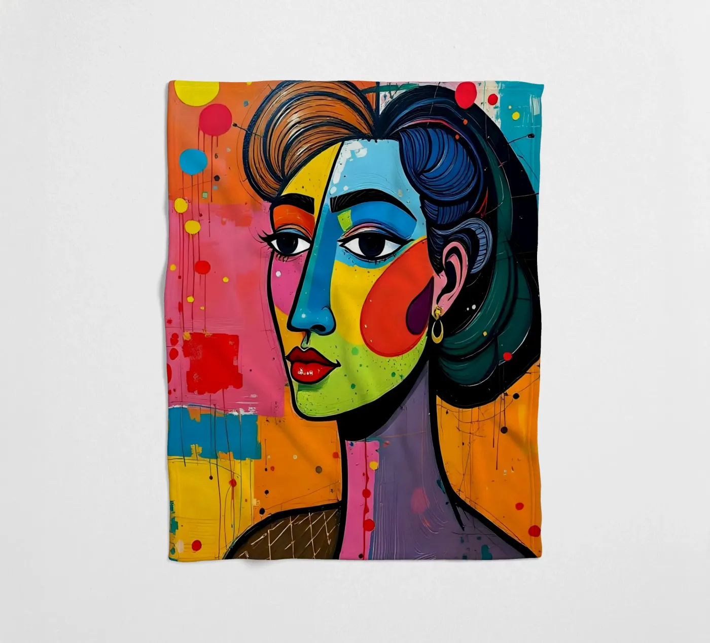 Style_E_3 Fleecedecke von AI-Portraits by LK