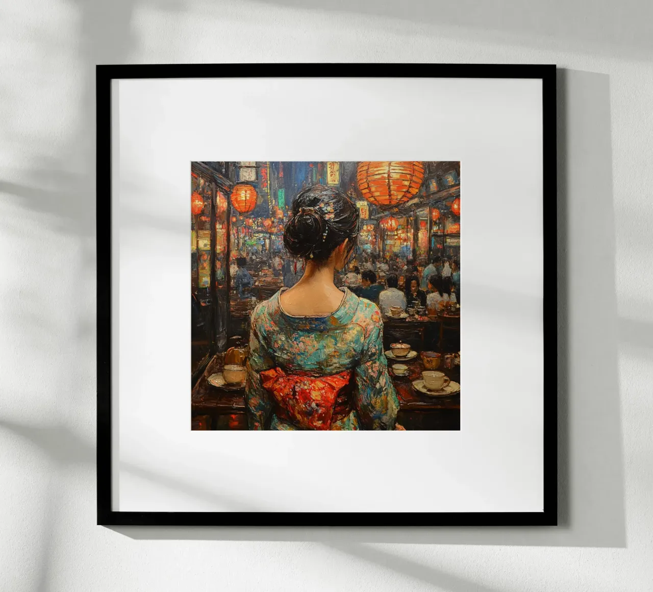 Giappone Essenza poster con telaio in legno da Wanderlust Vibes