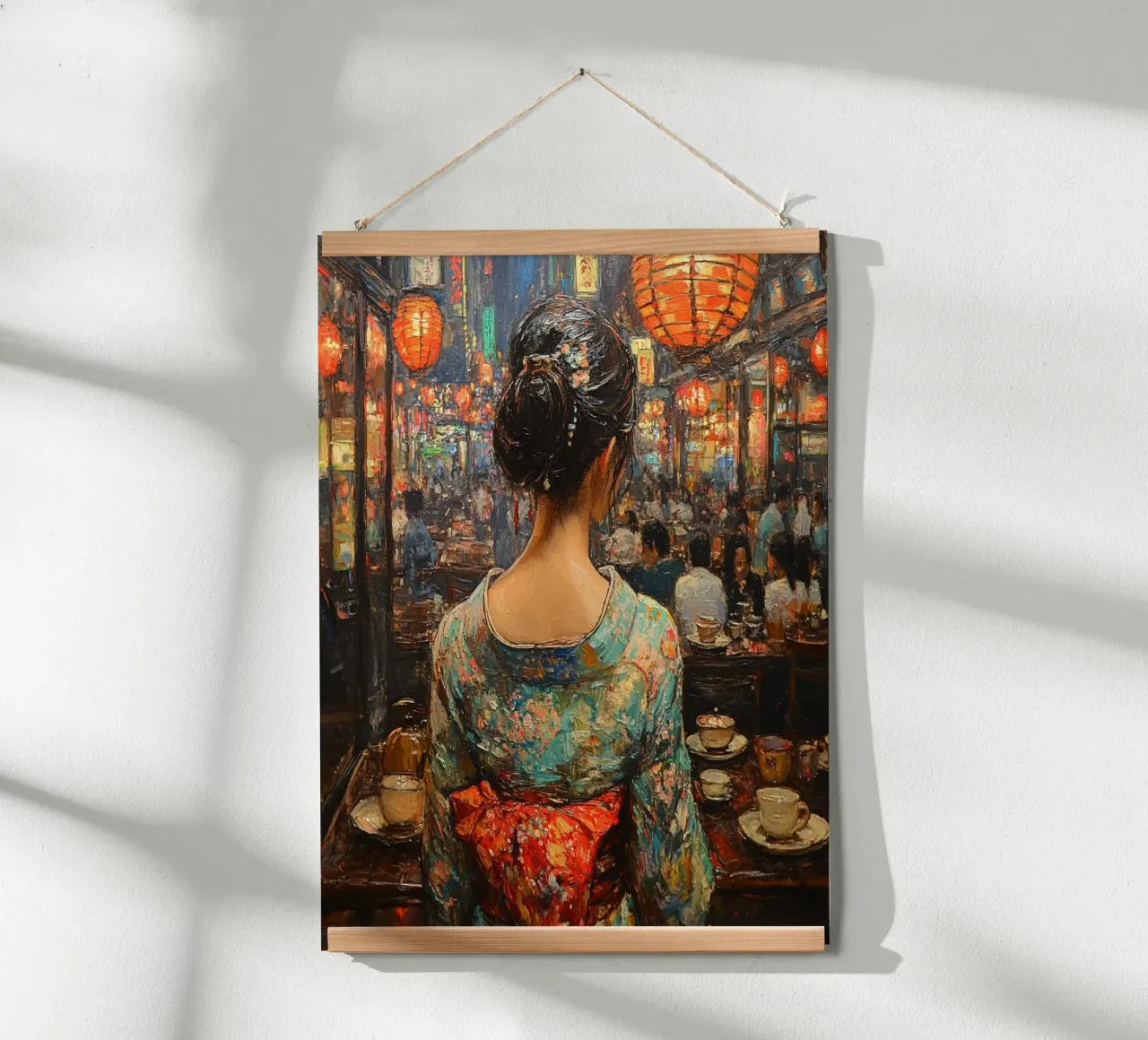 Giappone Essenza poster con telaio in legno da Wanderlust Vibes