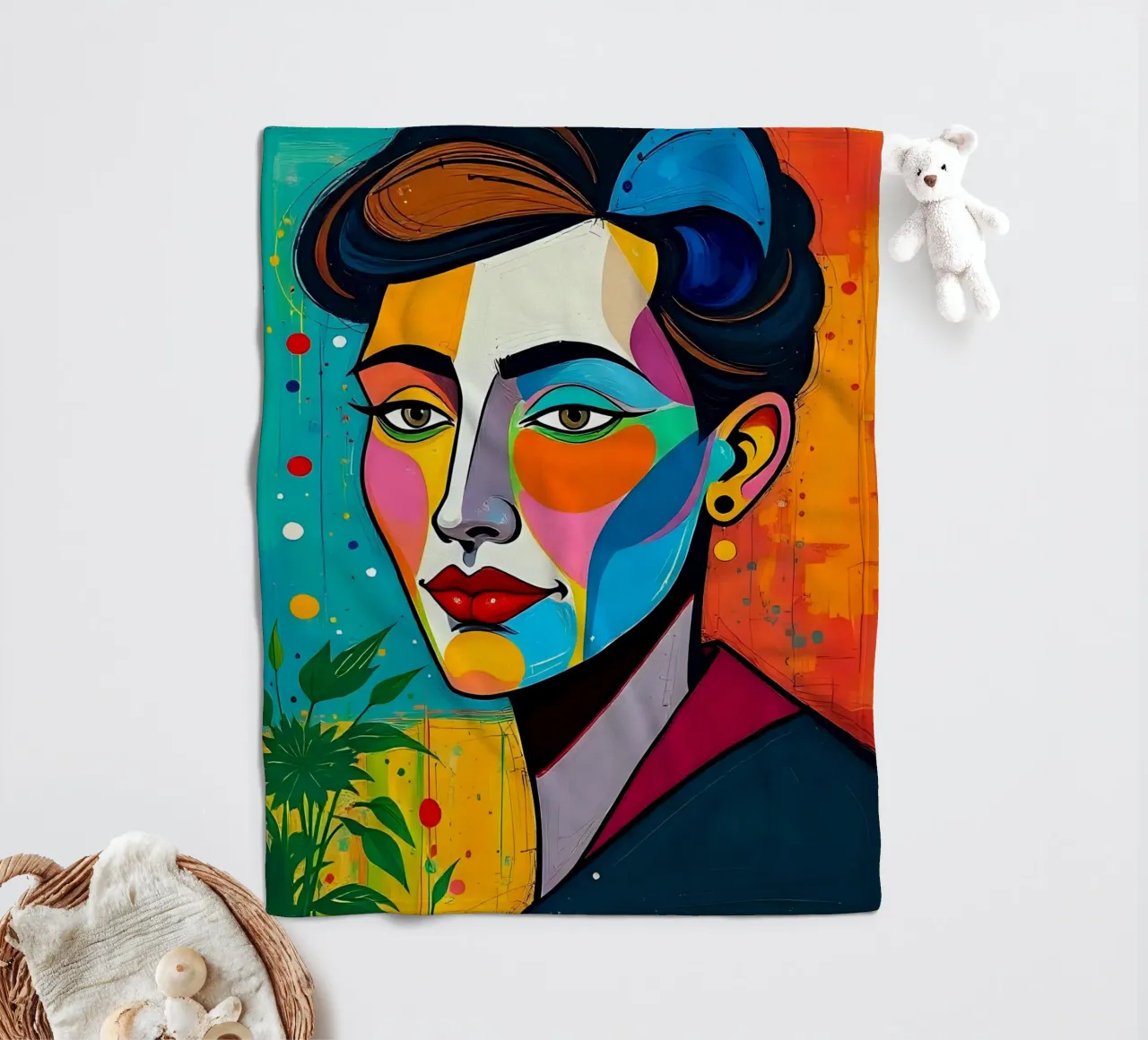 Stil_E_4 Fleecedecke von AI-Portraits by LK