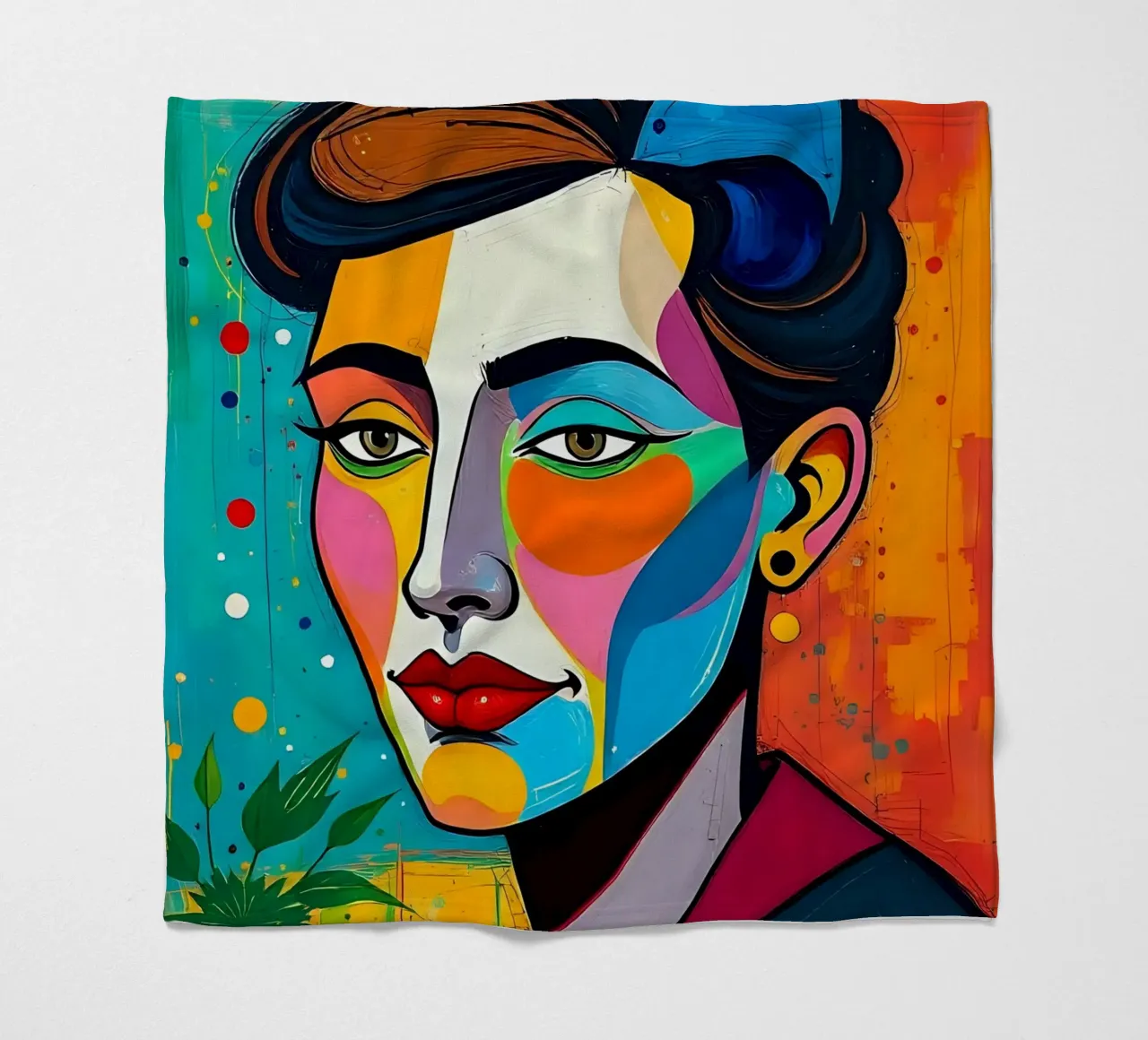 Stil_E_4 Fleecedecke von AI-Portraits by LK