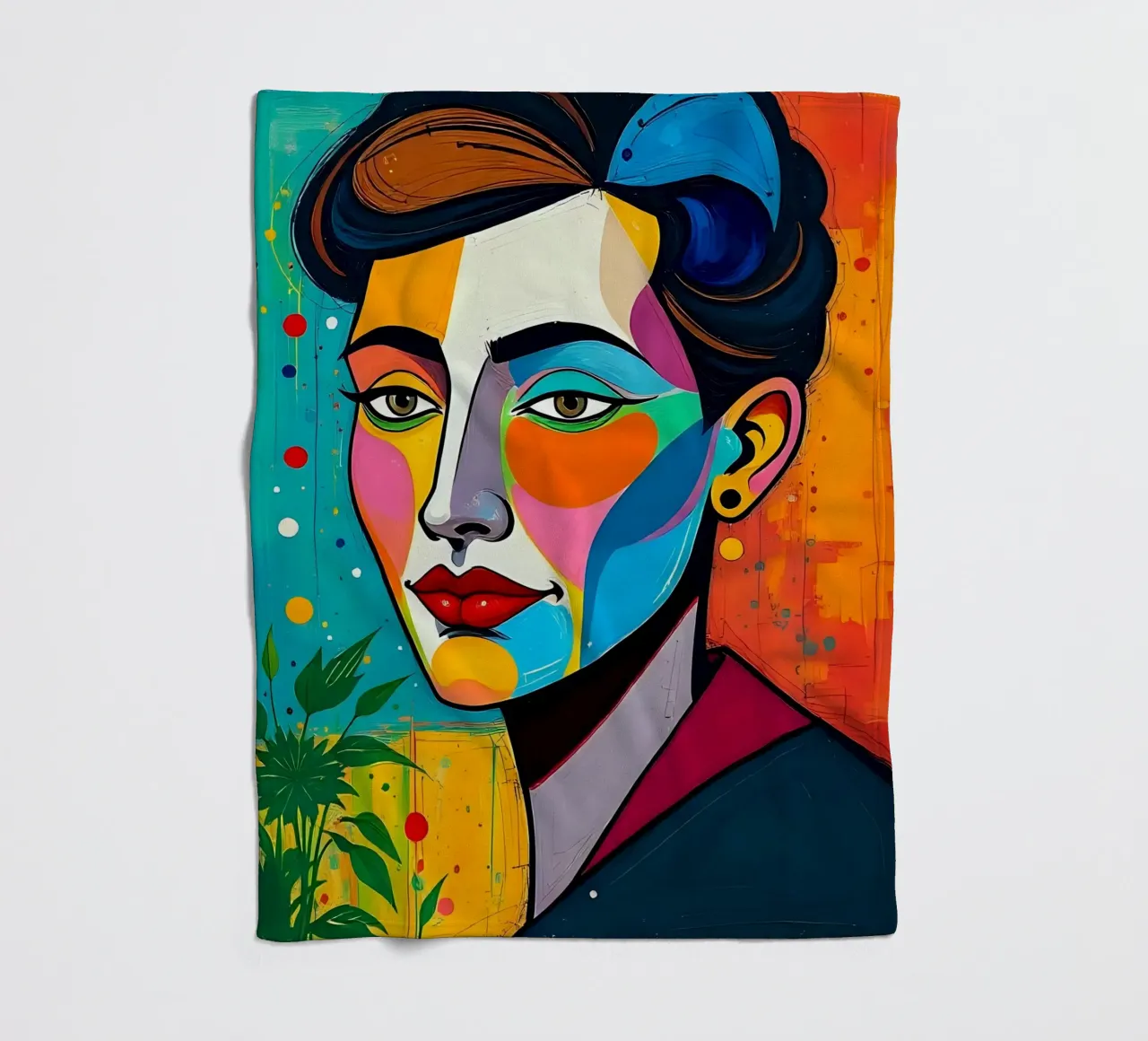 Stil_E_4 Fleecedecke von AI-Portraits by LK