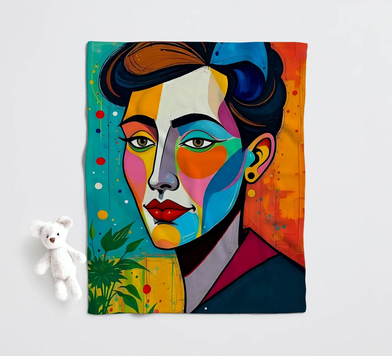 Stil_E_4 Fleecedecke von AI-Portraits by LK