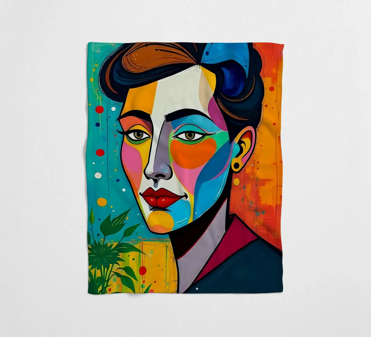 Stil_E_4 Fleecedecke von AI-Portraits by LK