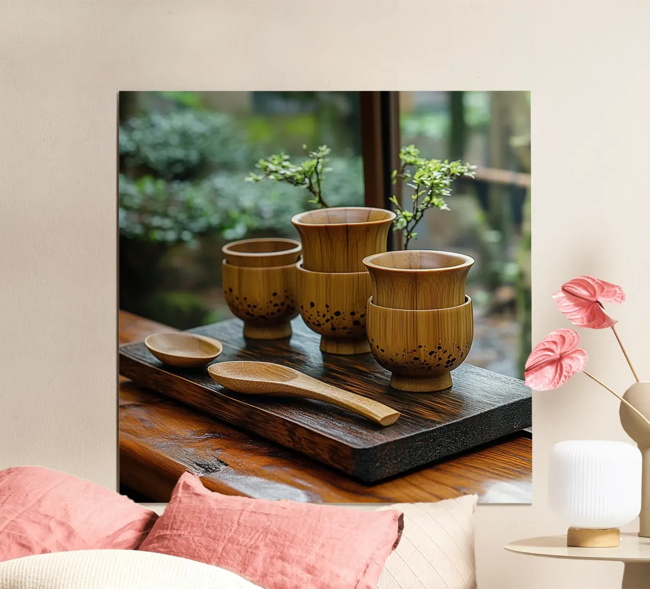 Essenza del Giappone poster con telaio in alluminio da Wanderlust Vibes