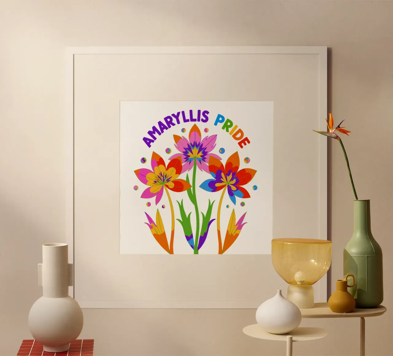 Il linguaggio dei fiori: Orgoglio Amaryllis carta hahnemühle da My Home Private Design