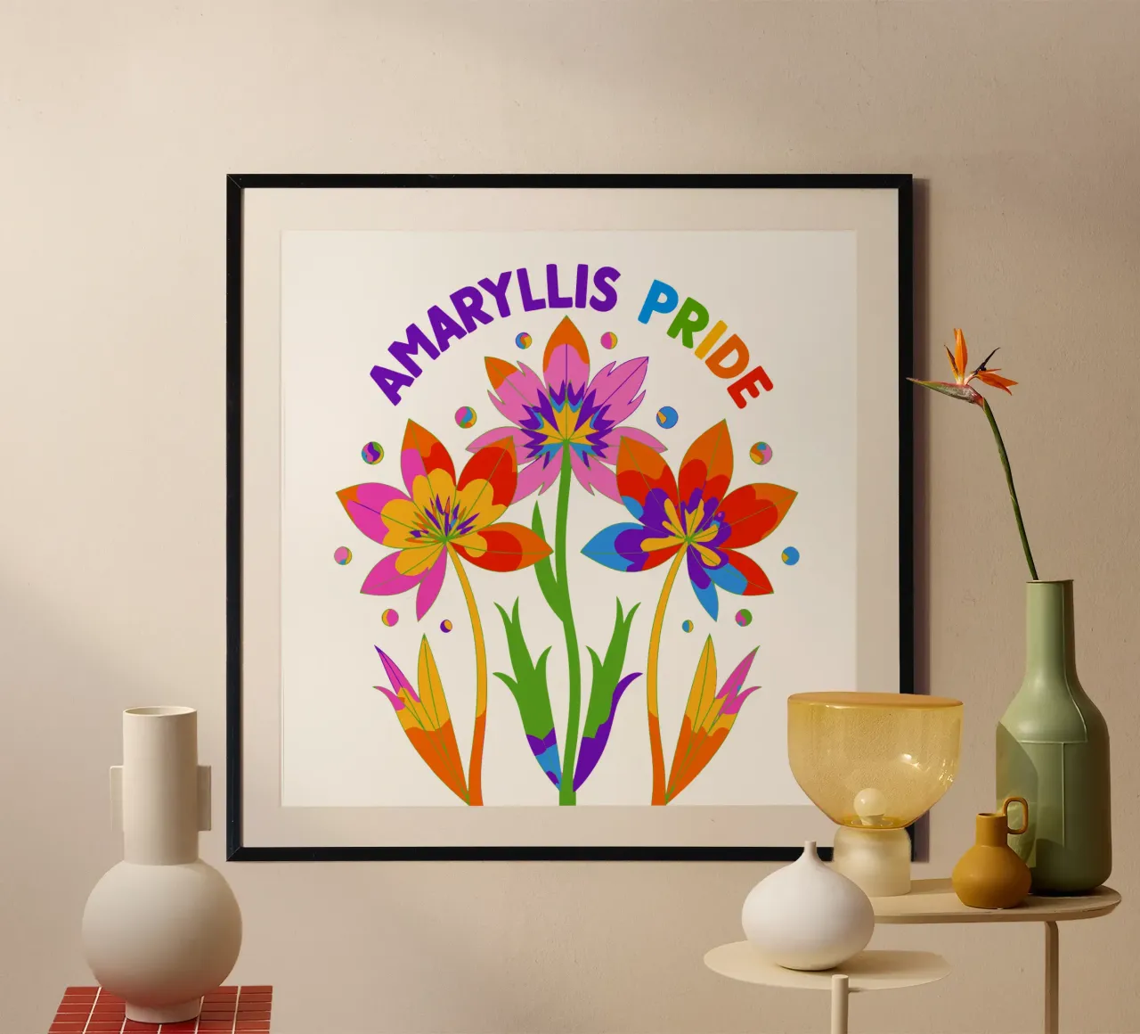 Il linguaggio dei fiori: Orgoglio Amaryllis carta hahnemühle da My Home Private Design