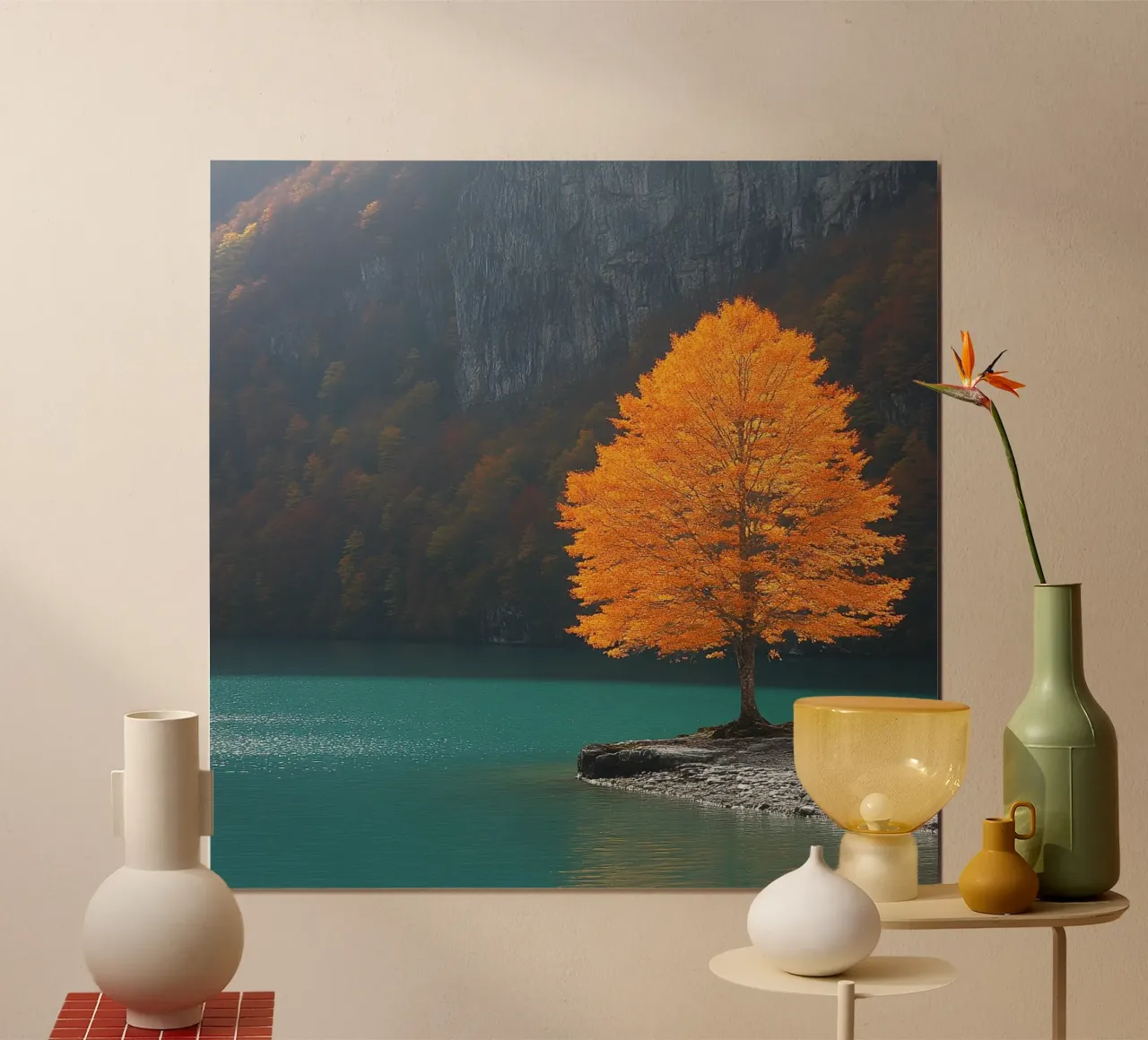 Essenza del Giappone poster con telaio in legno da Wanderlust Vibes