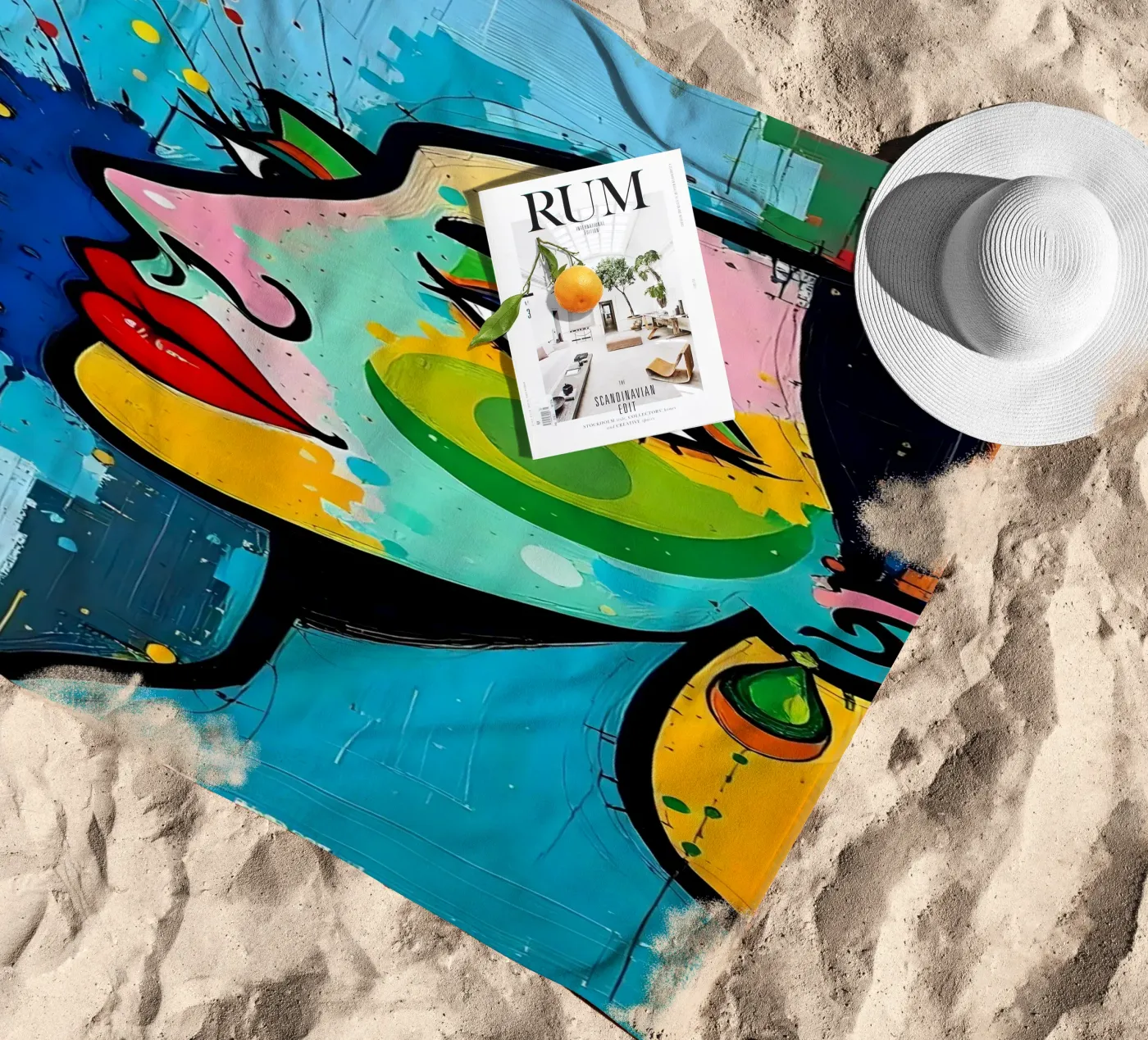 Style_E_5 serviette de plage de AI-Portraits by LK