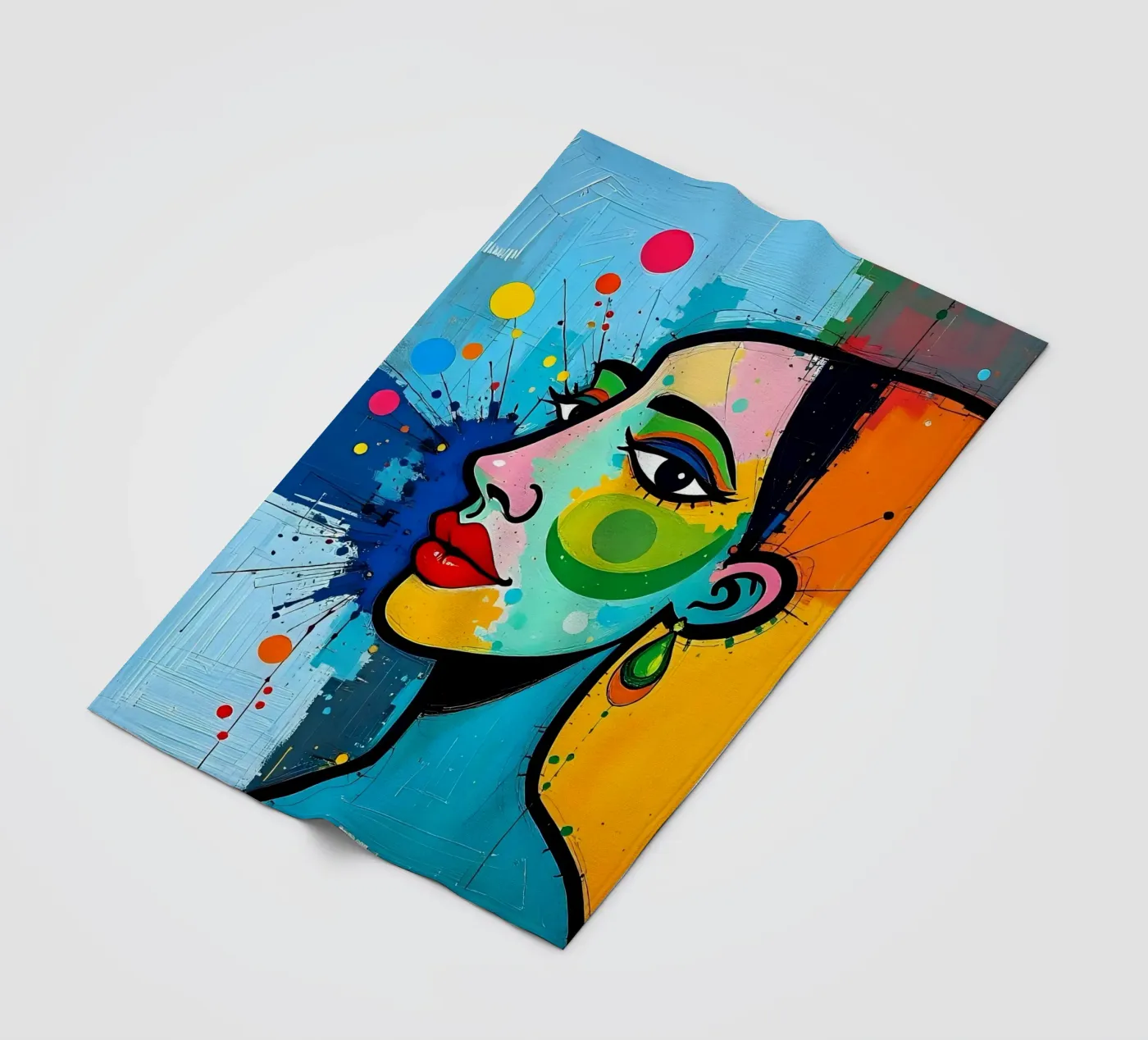Stil_E_5 Fleecedecke von AI-Portraits by LK