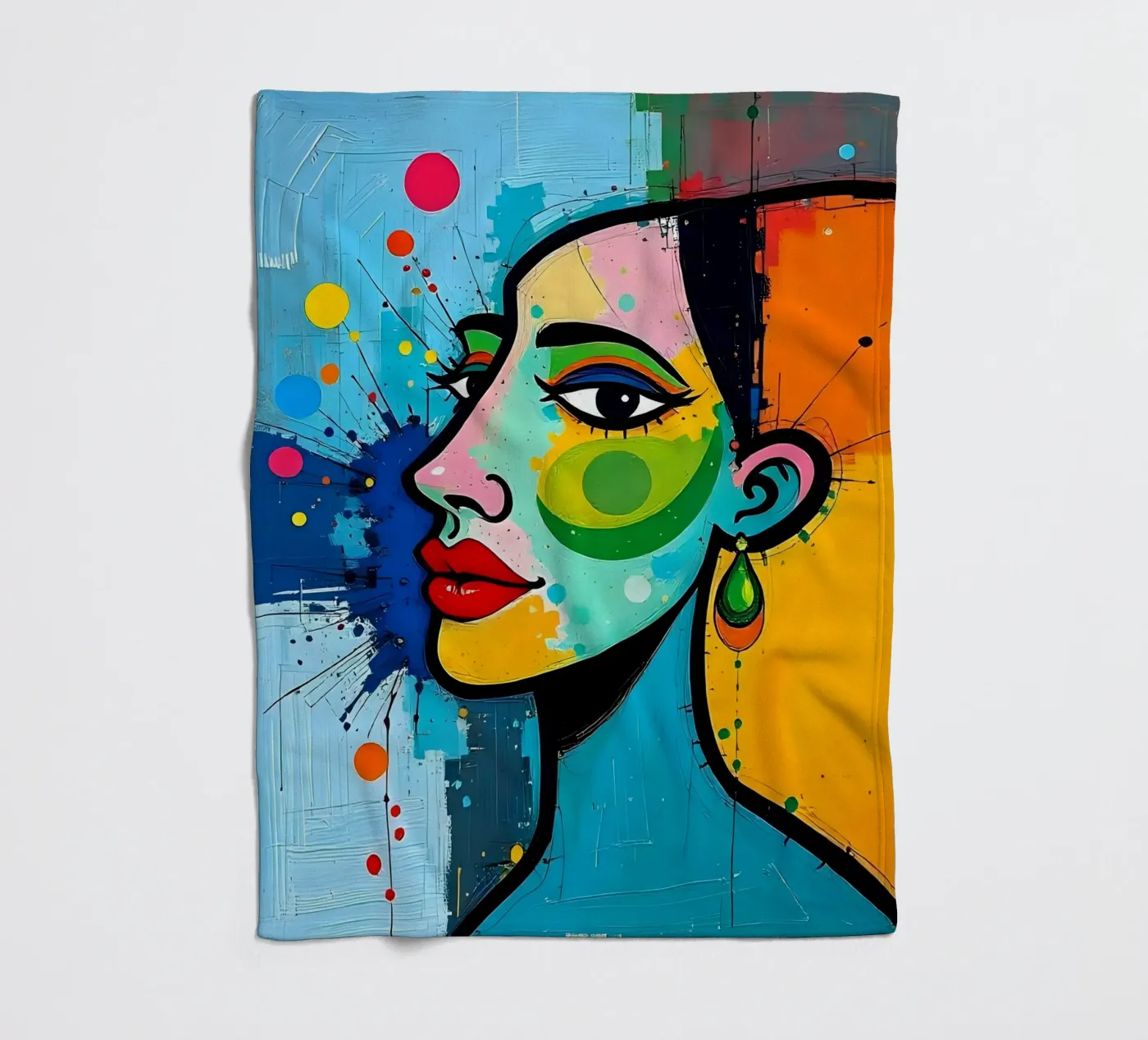 Stil_E_5 Fleecedecke von AI-Portraits by LK
