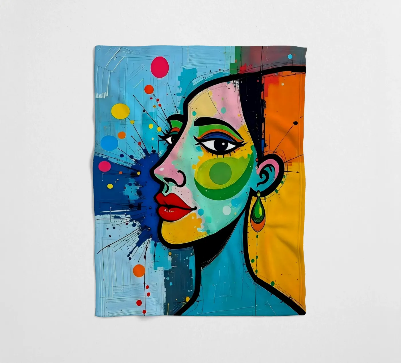 Stil_E_5 Fleecedecke von AI-Portraits by LK
