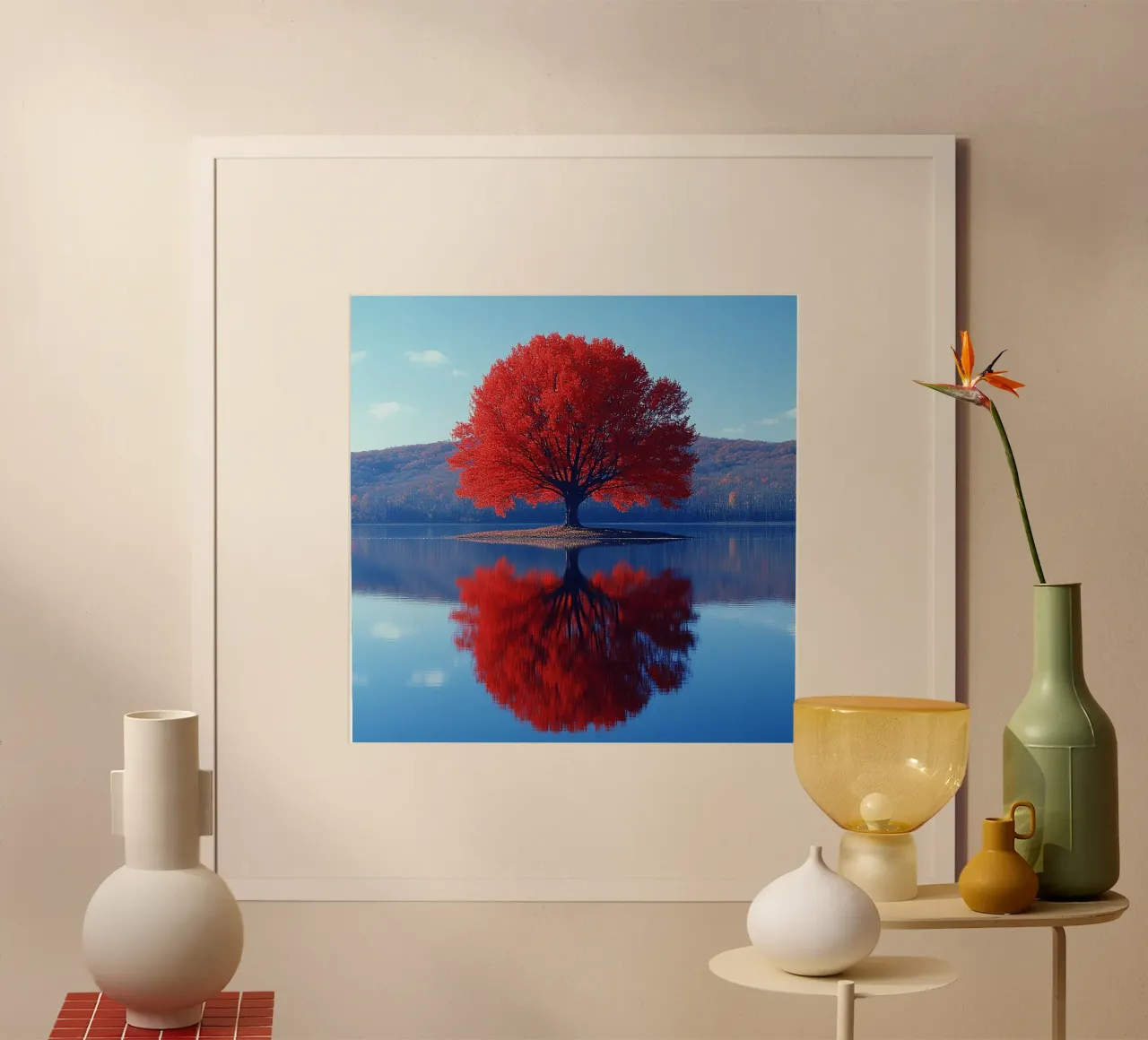 Essenza del Giappone poster con telaio in legno da Wanderlust Vibes