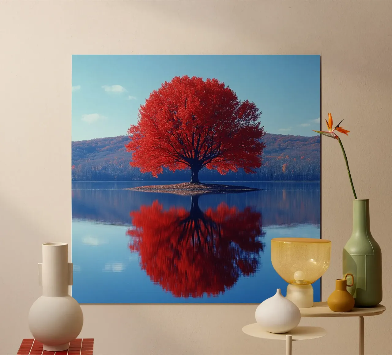 Essenza del Giappone poster con telaio in legno da Wanderlust Vibes