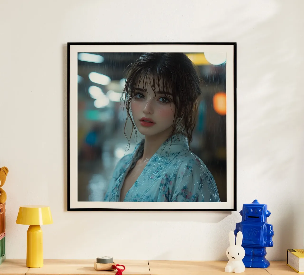 Essenza del Giappone poster con telaio in legno da Wanderlust Vibes