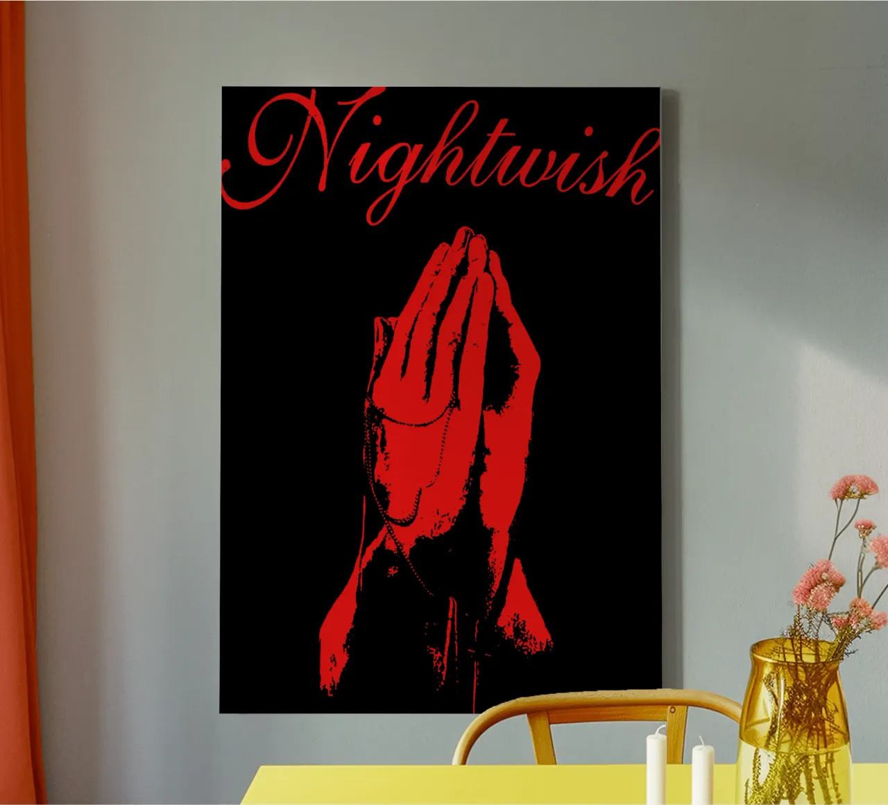 SYMFONISCH METAL BAND TSHIRT canvas met Baklijst van hanan1204