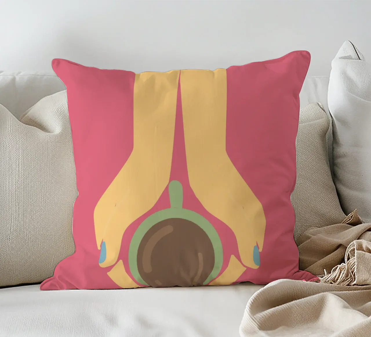 Spill the Coffee! decorative cushion by FeiLala