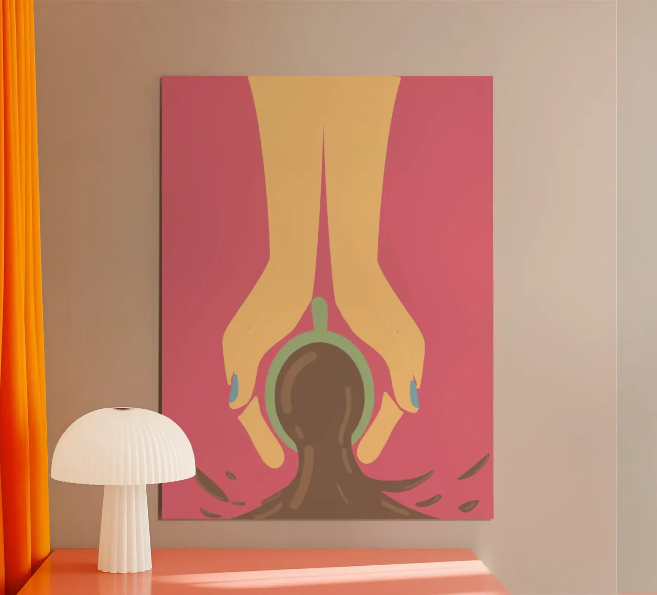 Spill the Coffee! poster con telaio in alluminio da FeiLala