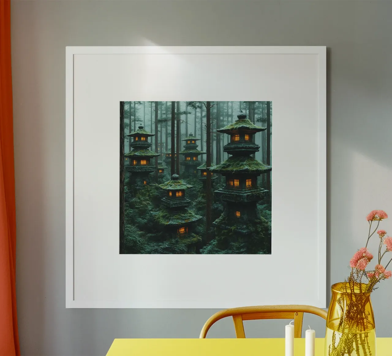 Giappone Essenza poster con telaio in alluminio da Wanderlust Vibes