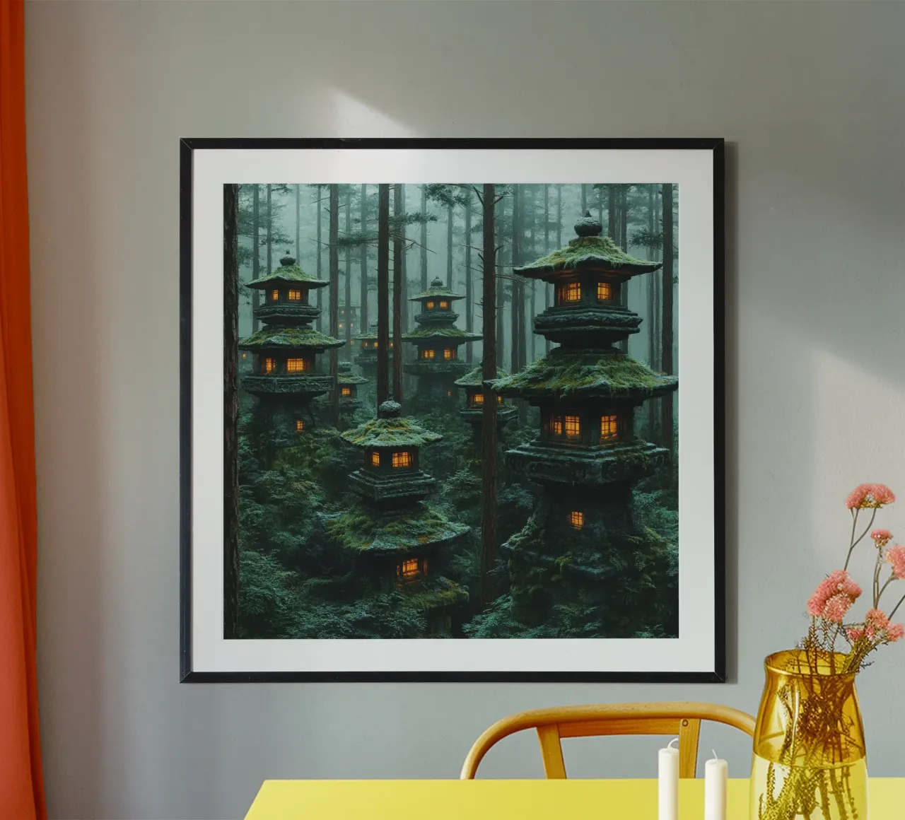 Giappone Essenza poster con telaio in alluminio da Wanderlust Vibes