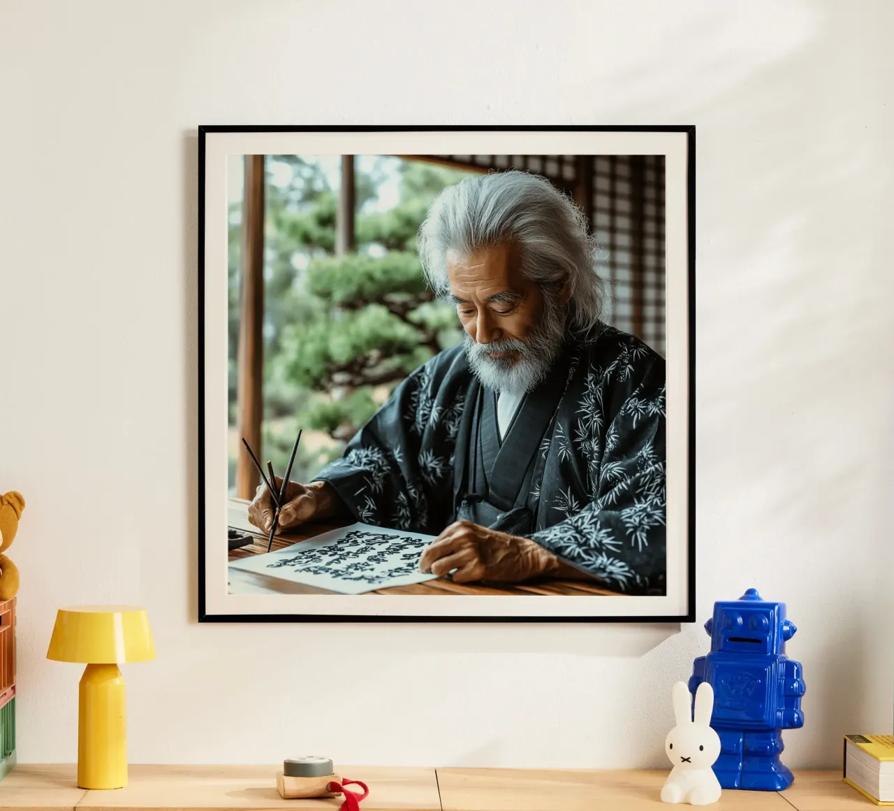 Essenza del Giappone poster con telaio in alluminio da Wanderlust Vibes