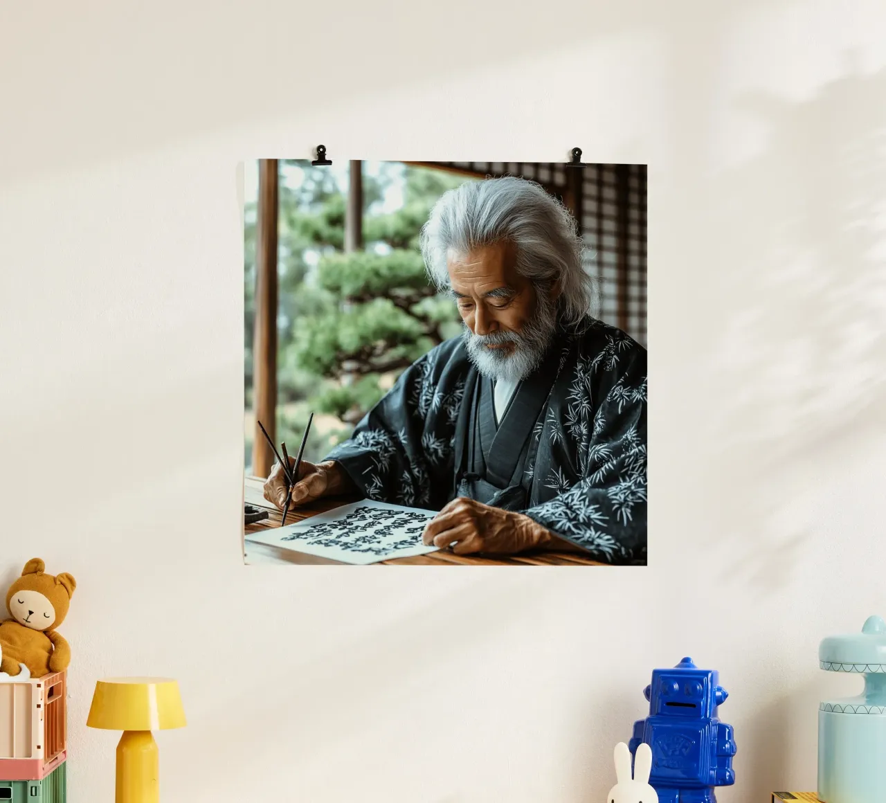 Essenza del Giappone poster con telaio in alluminio da Wanderlust Vibes