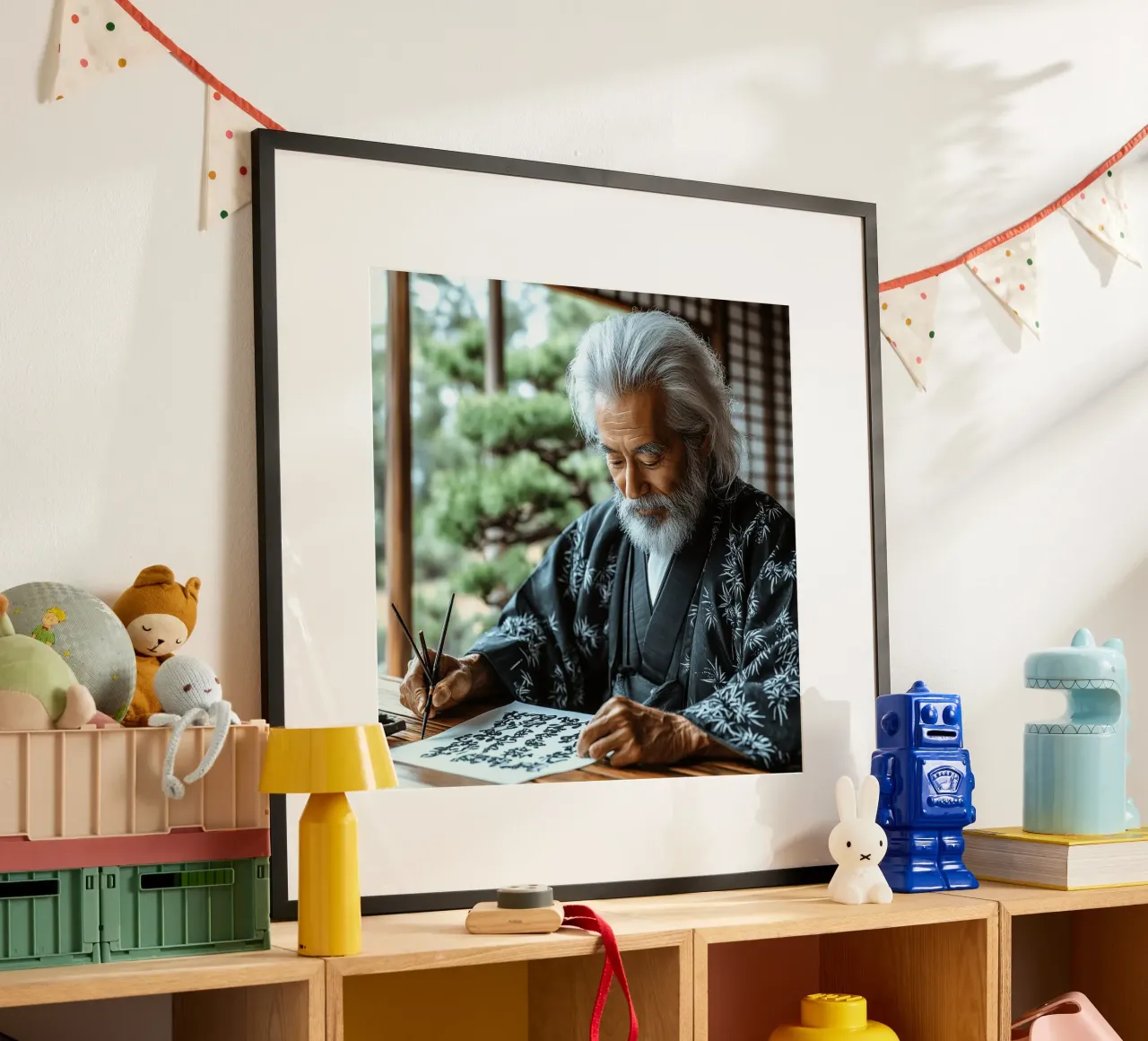Essenza del Giappone poster con telaio in alluminio da Wanderlust Vibes