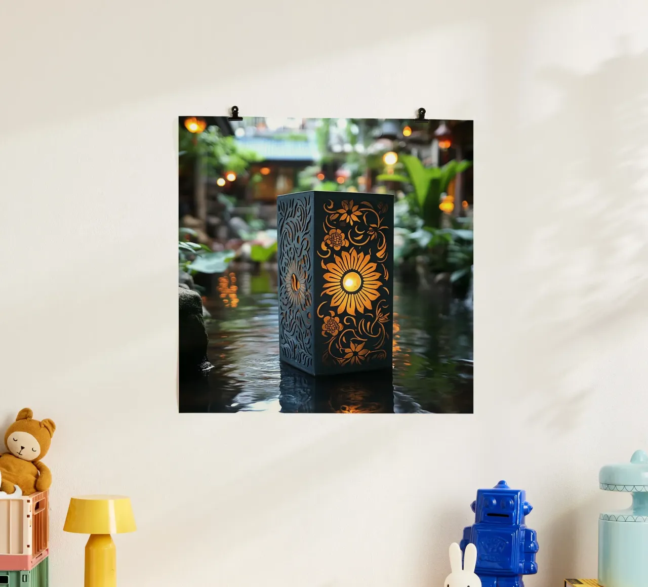 Essenza del Giappone poster con telaio in plastica da Wanderlust Vibes