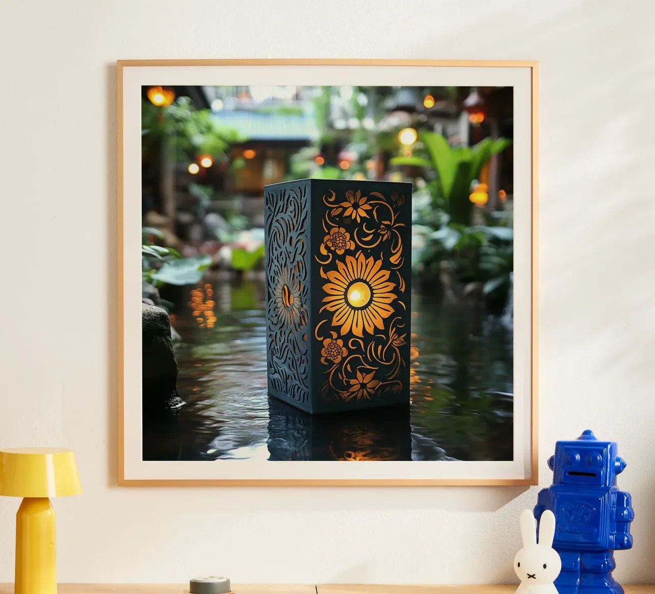 Essenza del Giappone poster con telaio in plastica da Wanderlust Vibes