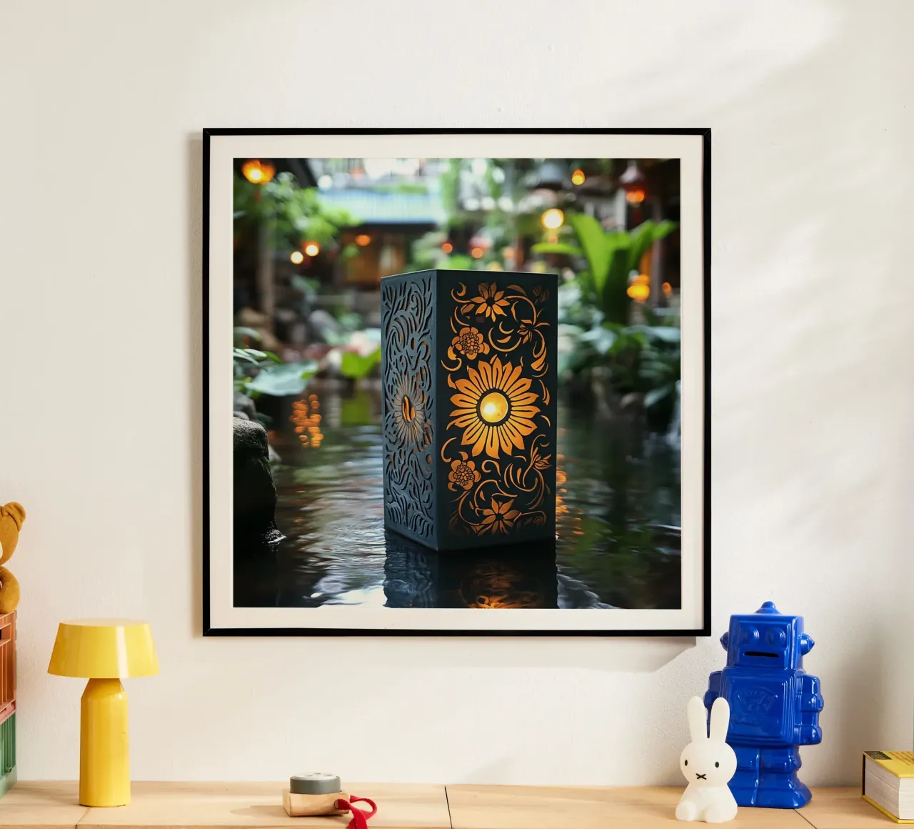 Essenza del Giappone poster con telaio in plastica da Wanderlust Vibes