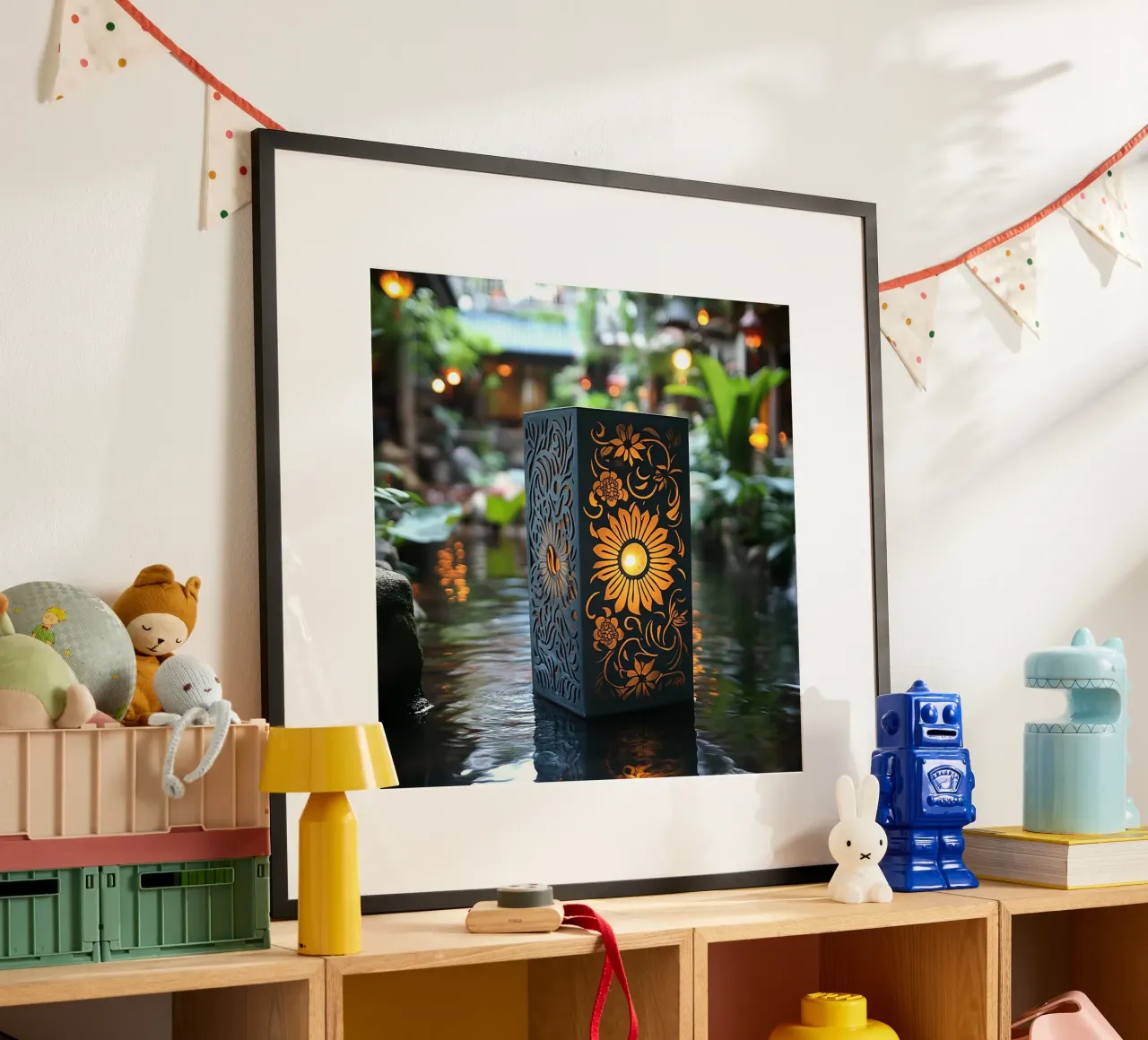 Essenza del Giappone poster con telaio in plastica da Wanderlust Vibes