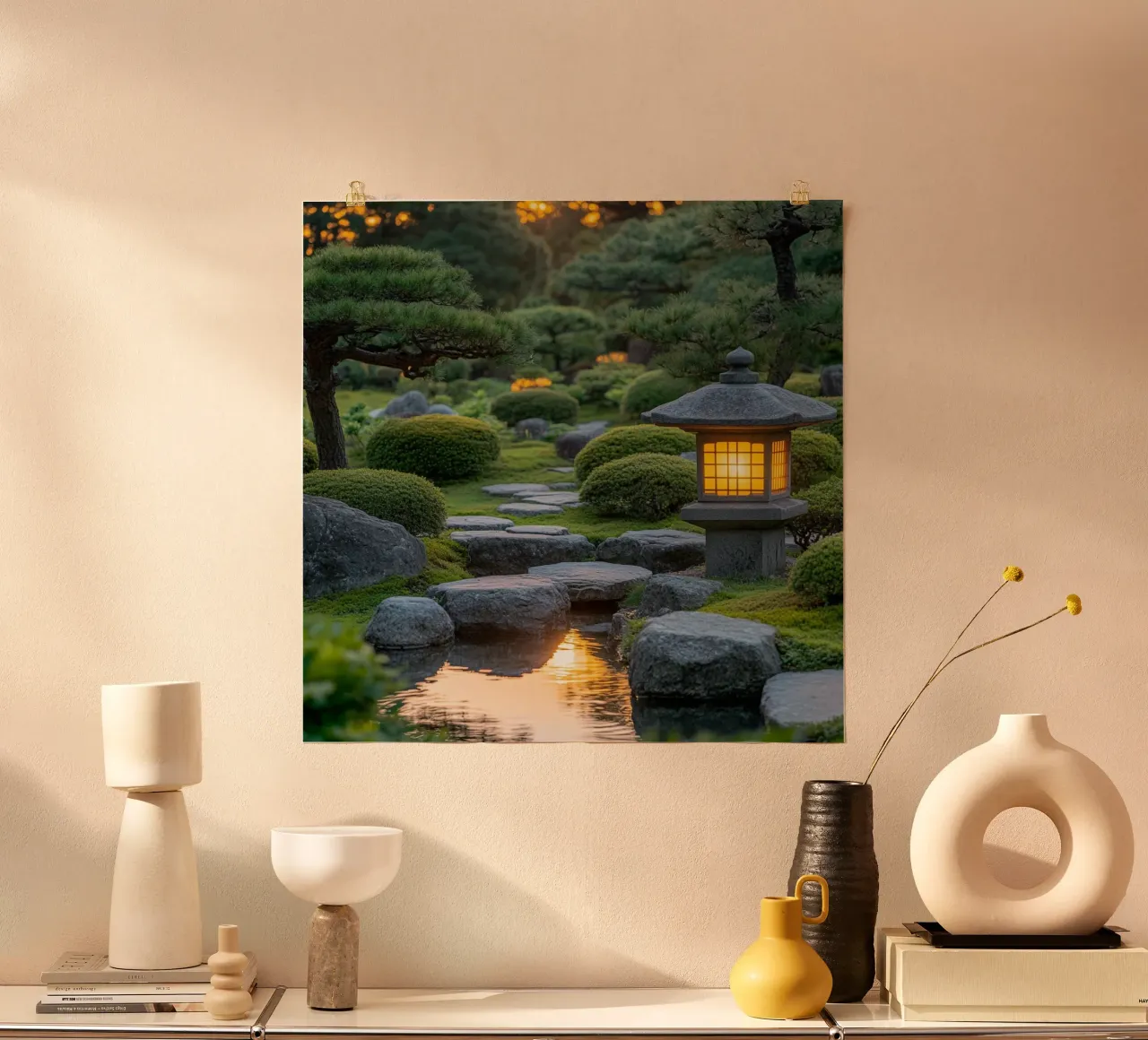 Essenza del Giappone poster con telaio in plastica da Wanderlust Vibes