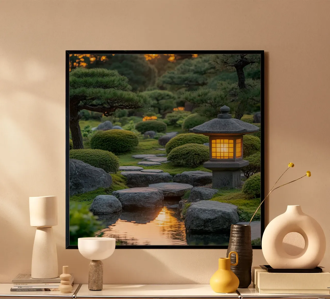 Essenza del Giappone poster con telaio in plastica da Wanderlust Vibes