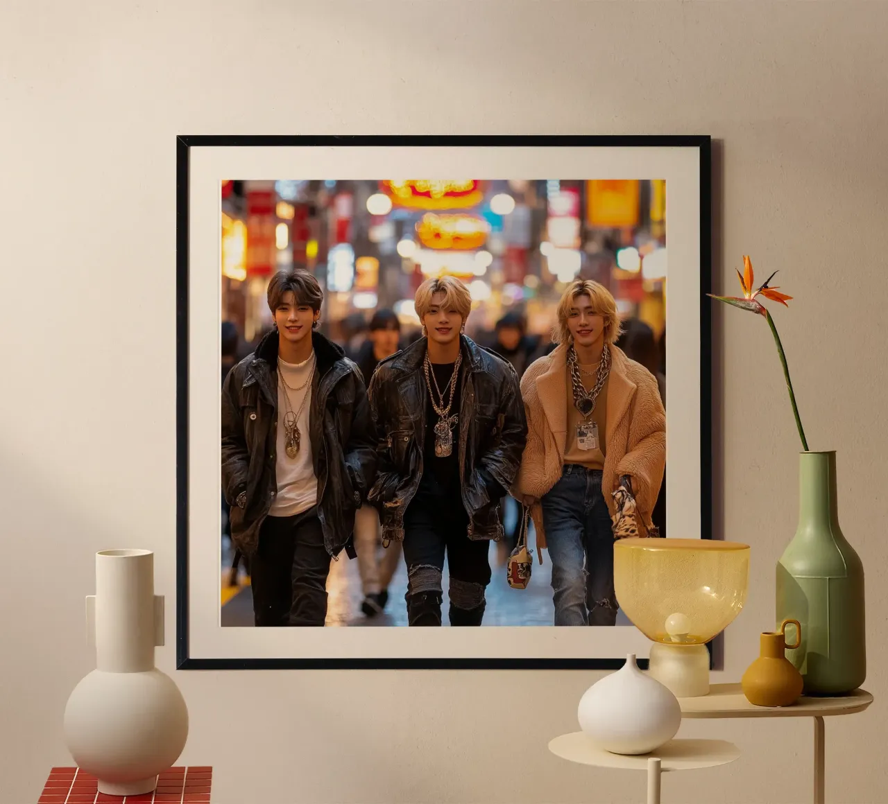 Essenza del Giappone poster con telaio in legno da Wanderlust Vibes