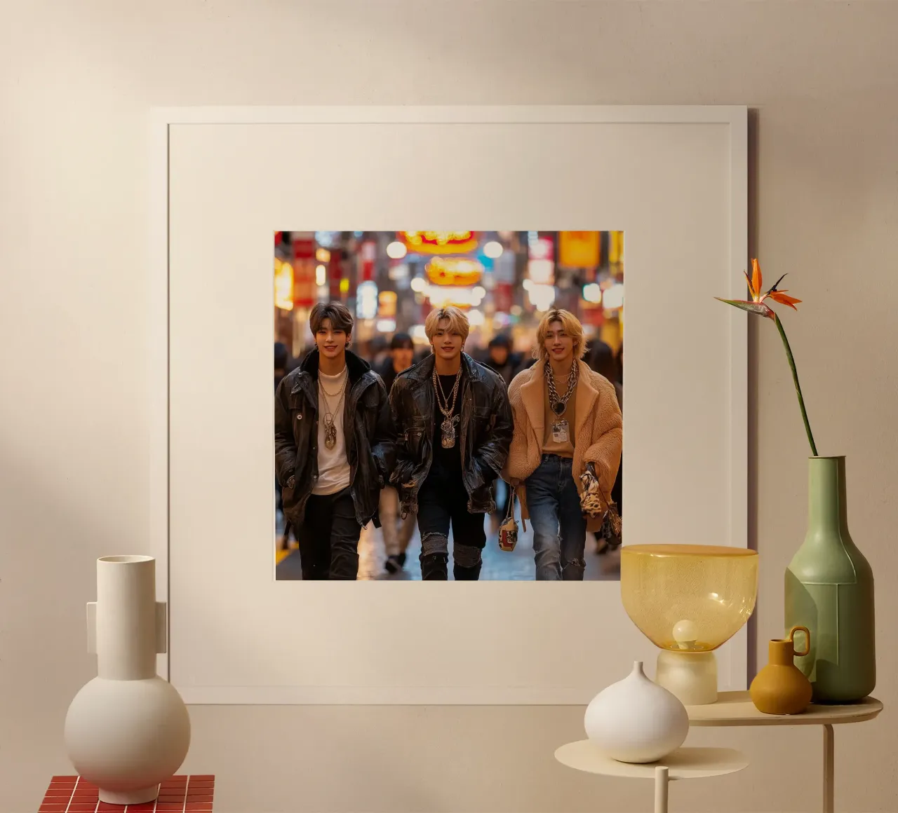 Essenza del Giappone poster con telaio in legno da Wanderlust Vibes
