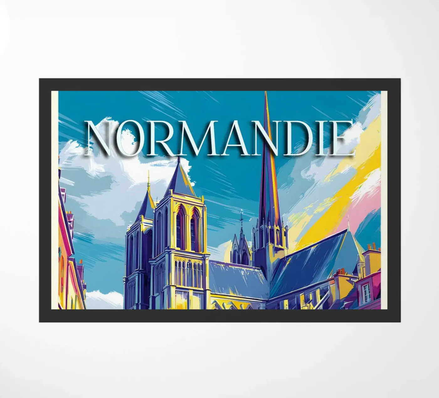 Beleef Normandië deurmat van M-Ulrich-Digital Art