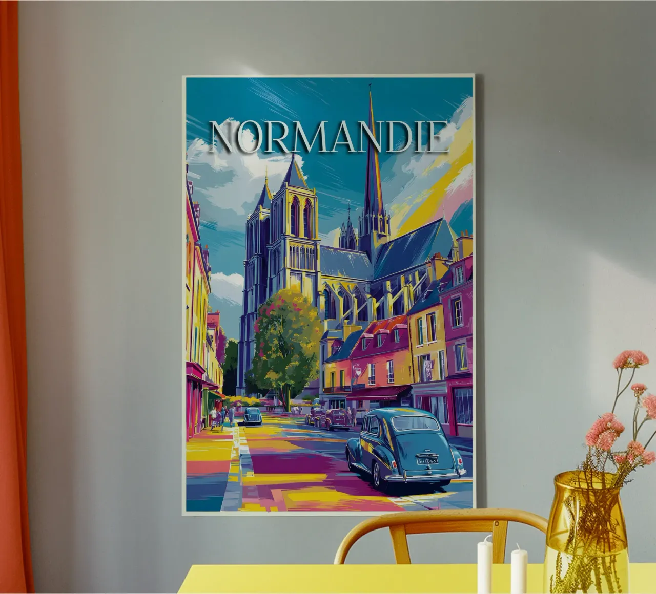 Experience Normandy canvas with Floater frame by M-Ulrich-Digital Art