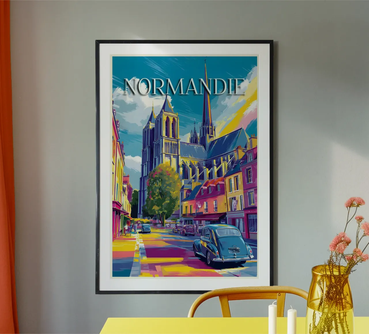 Esperienza in Normandia poster con telaio in alluminio da M-Ulrich-Digital Art
