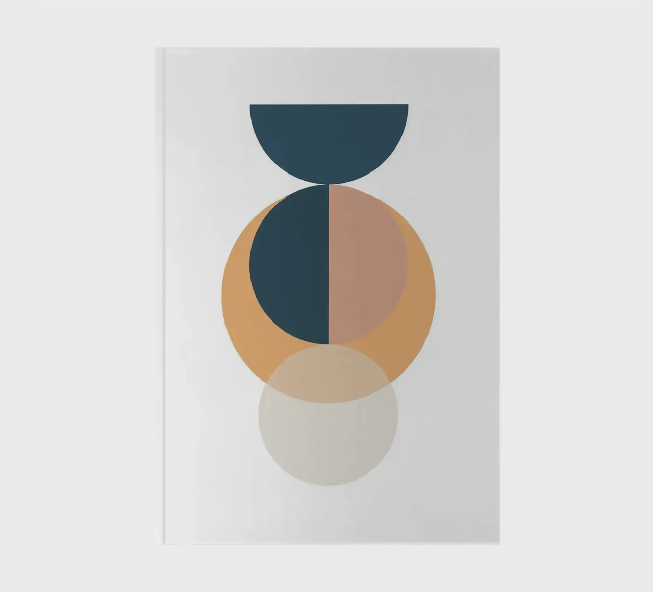 geometric half-circle circle notebook by E Cannon