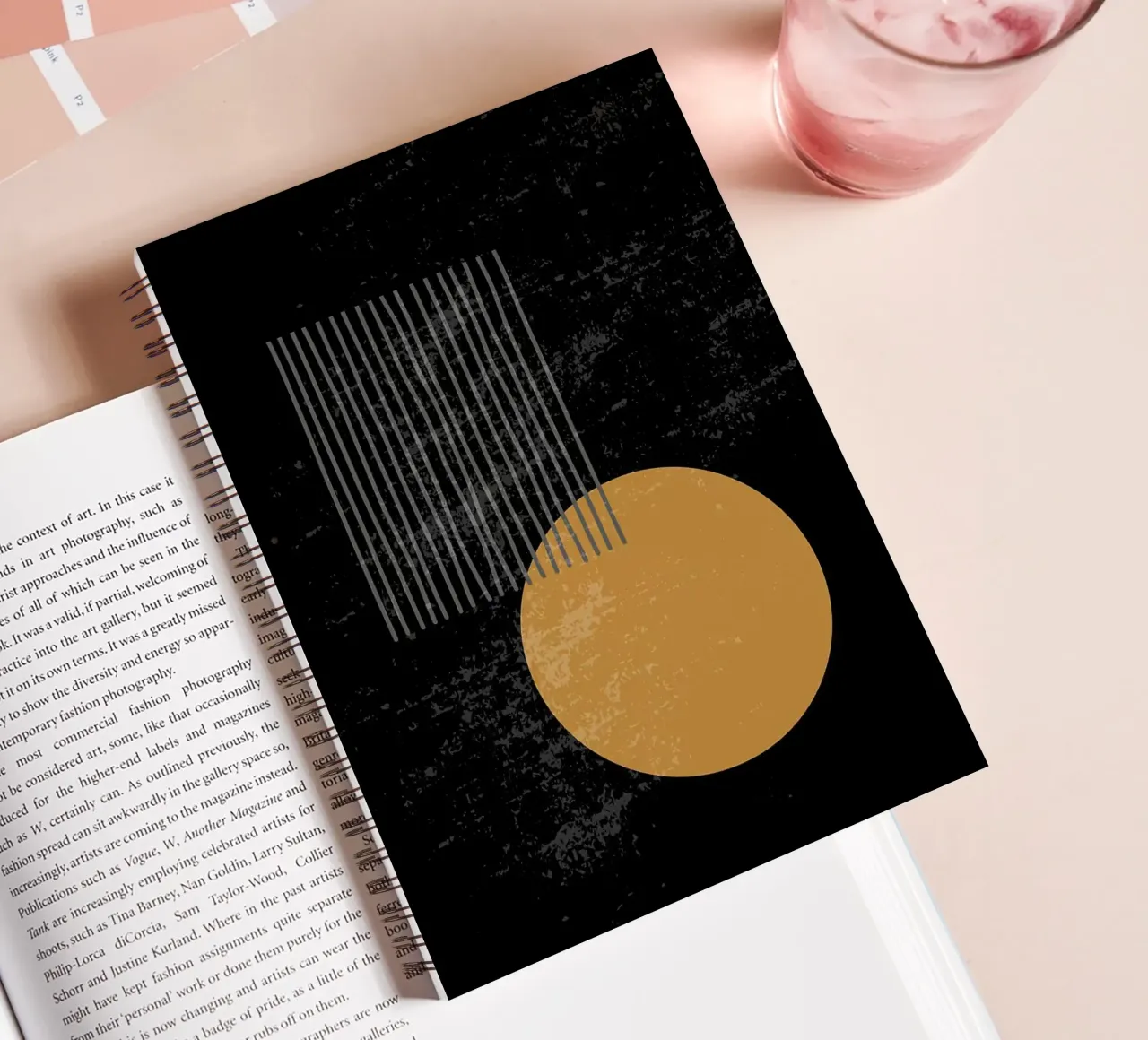 circle line texture pattern spiral notebook by E Cannon