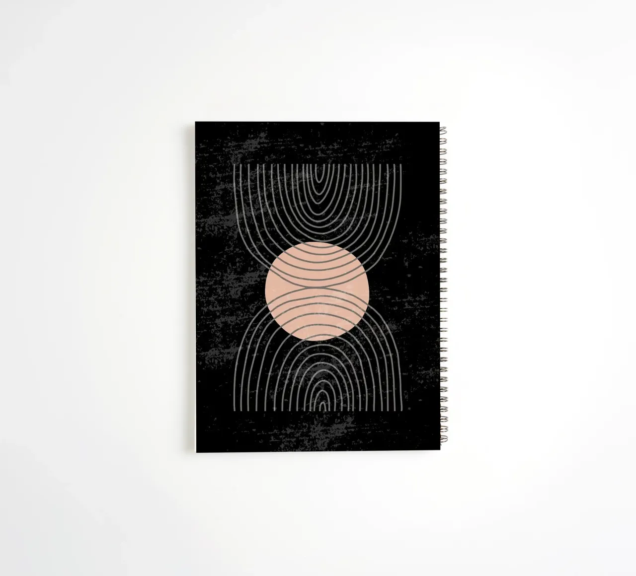 circle half-circle arch symmetry spiral notebook by E Cannon
