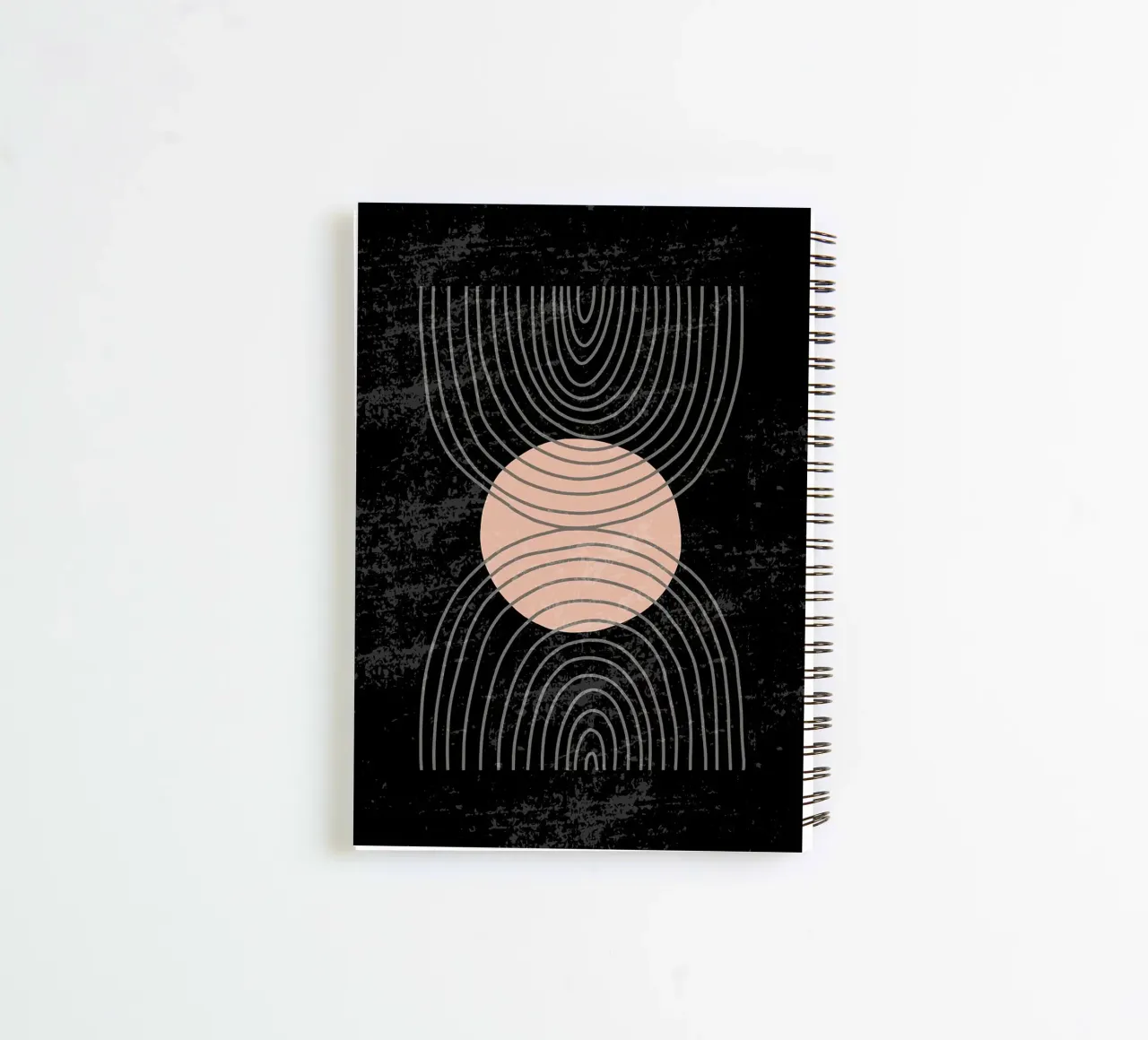 circle half-circle arch symmetry spiral notebook by E Cannon