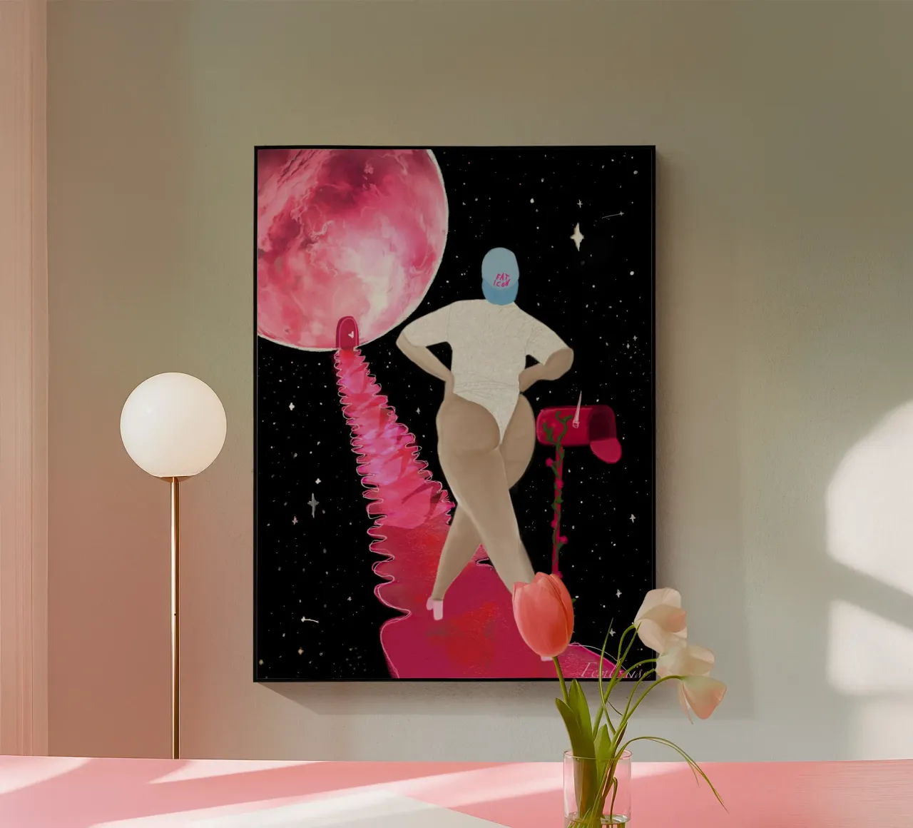 Cosmic Confidence plexiglass da Femlouise.illustrations